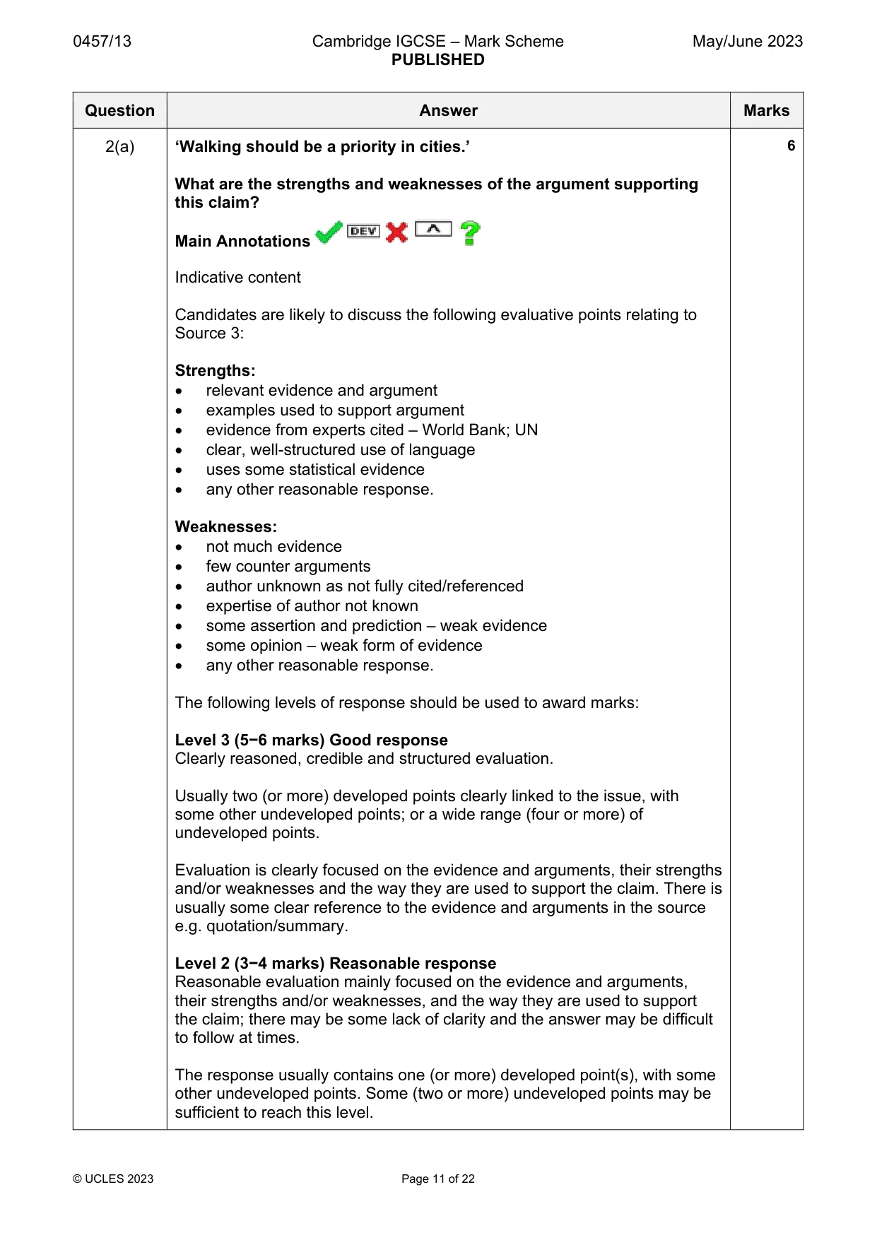 Mark scheme, page 11 of 22