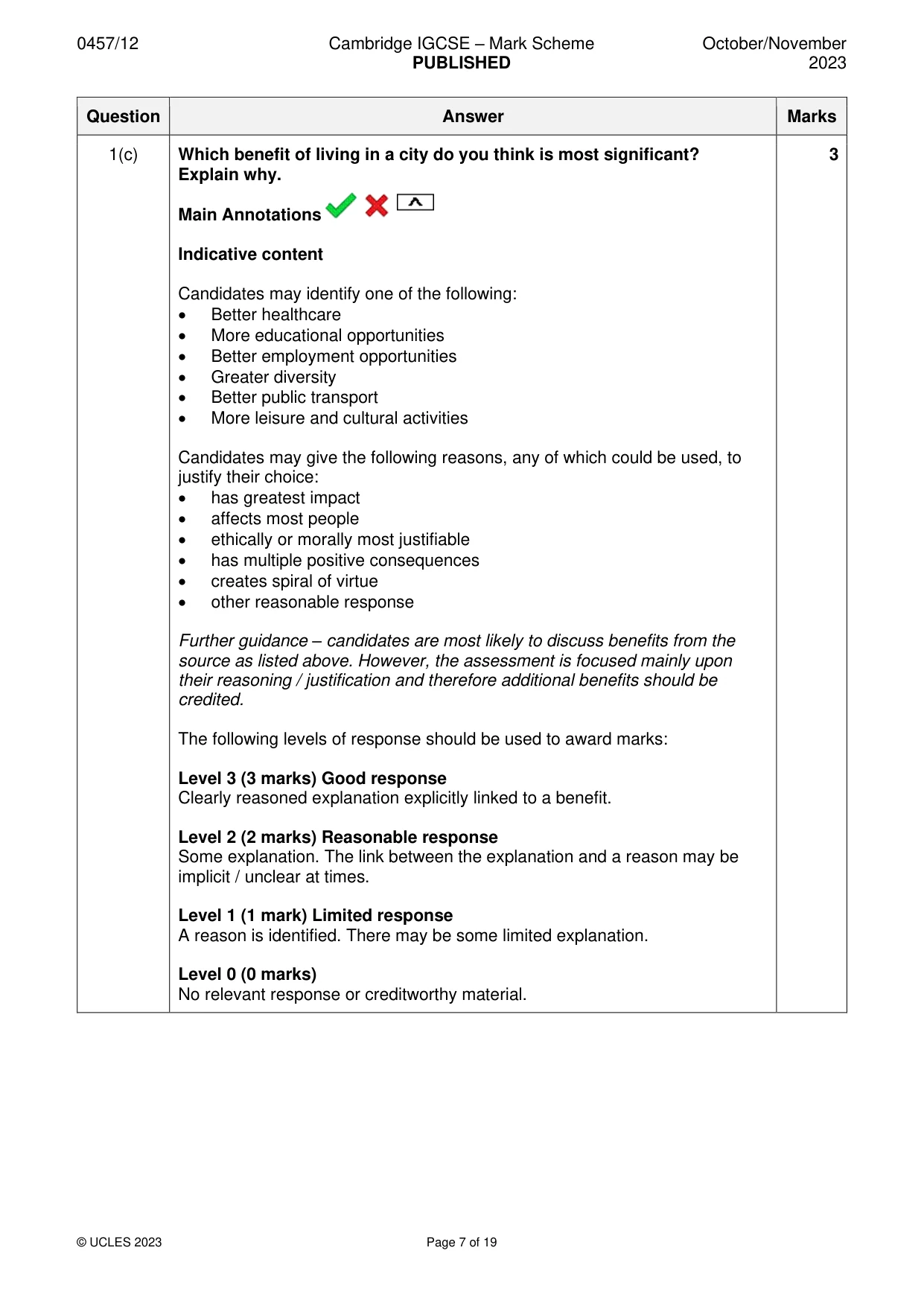 Mark scheme, page 7 of 19