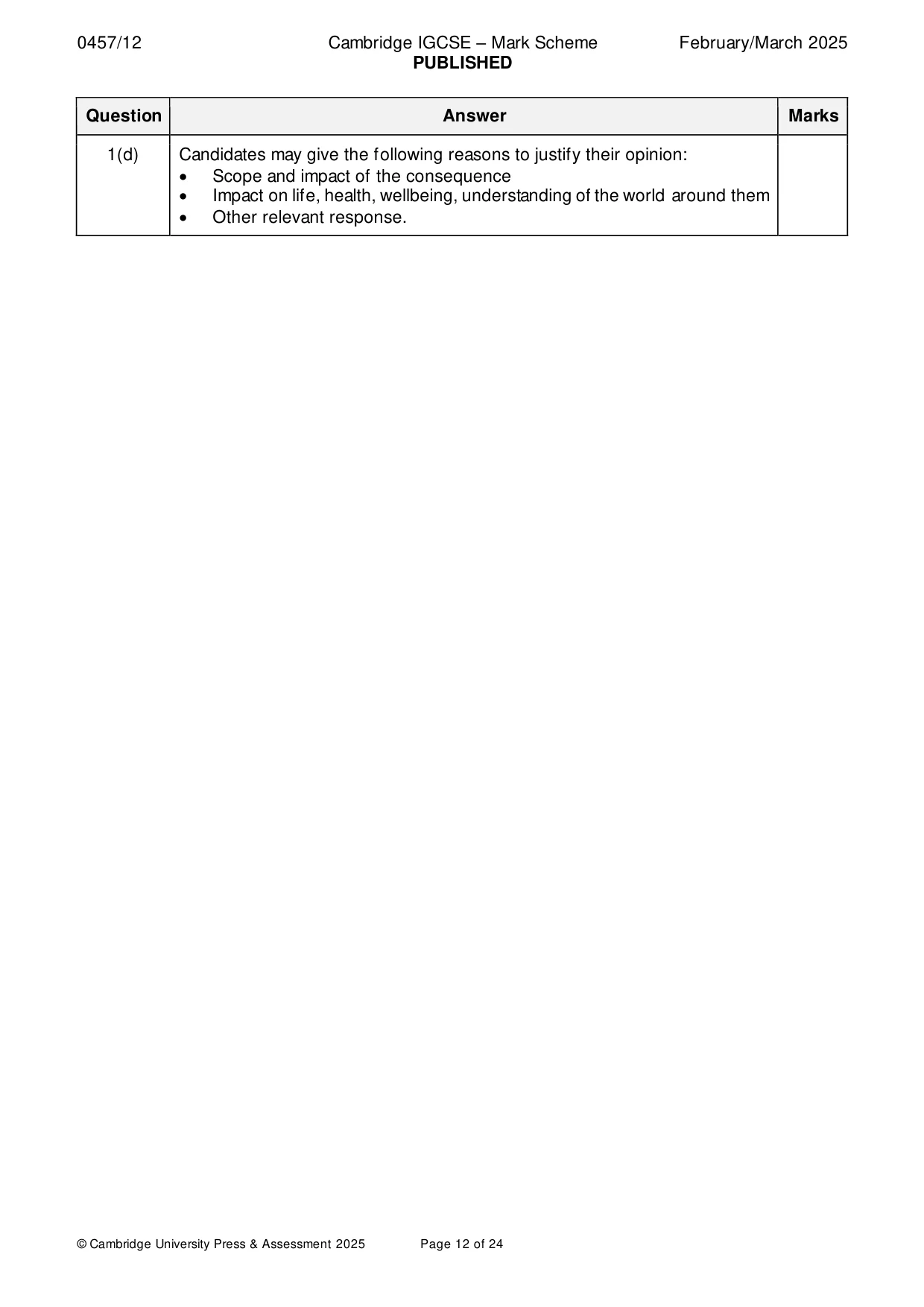 Mark scheme, page 12 of 24