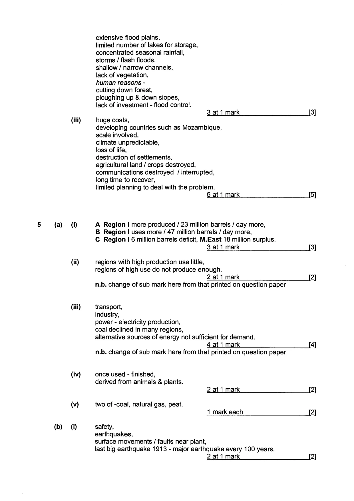 Mark scheme, page 6 of 8