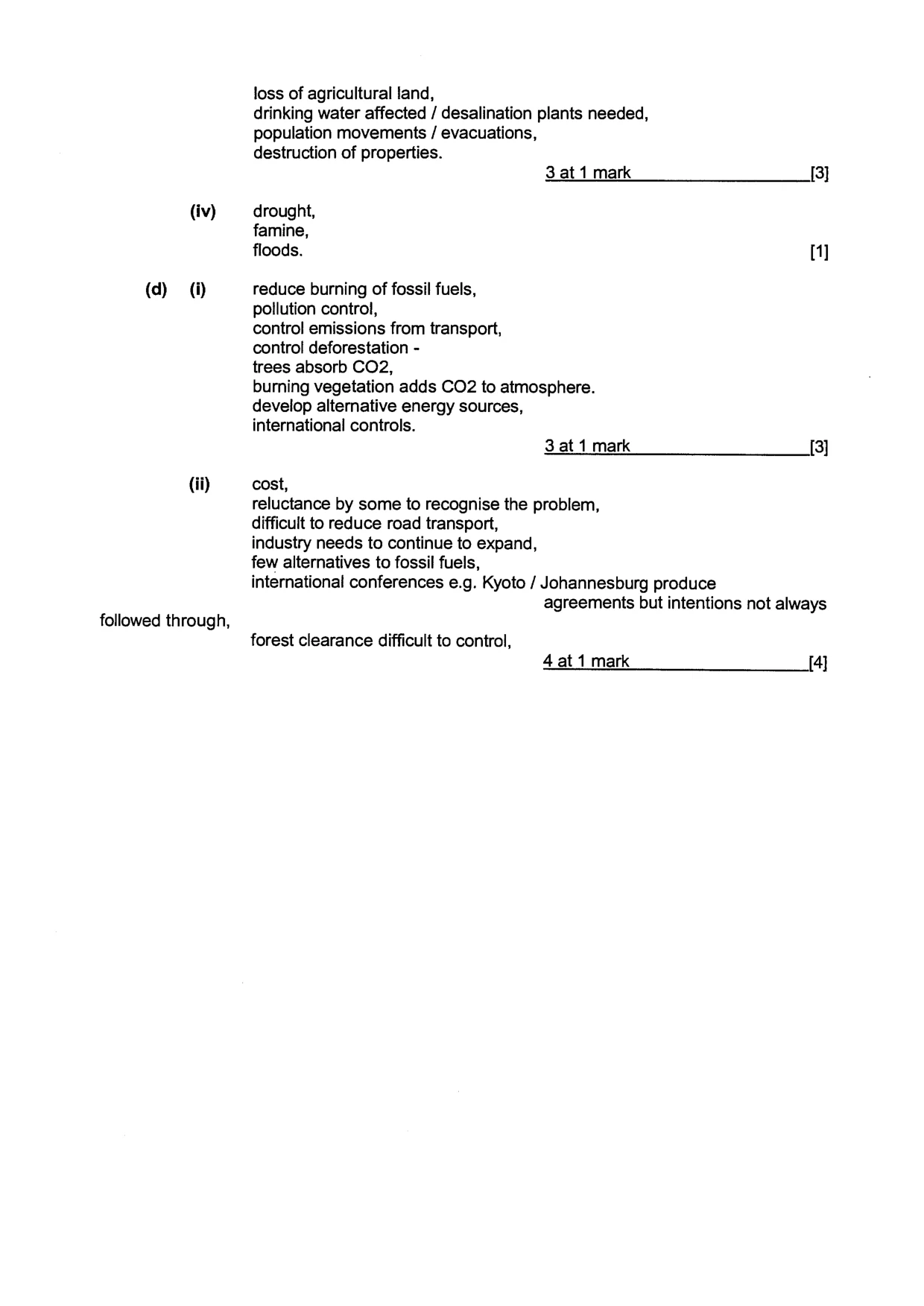 Mark scheme, page 8 of 8