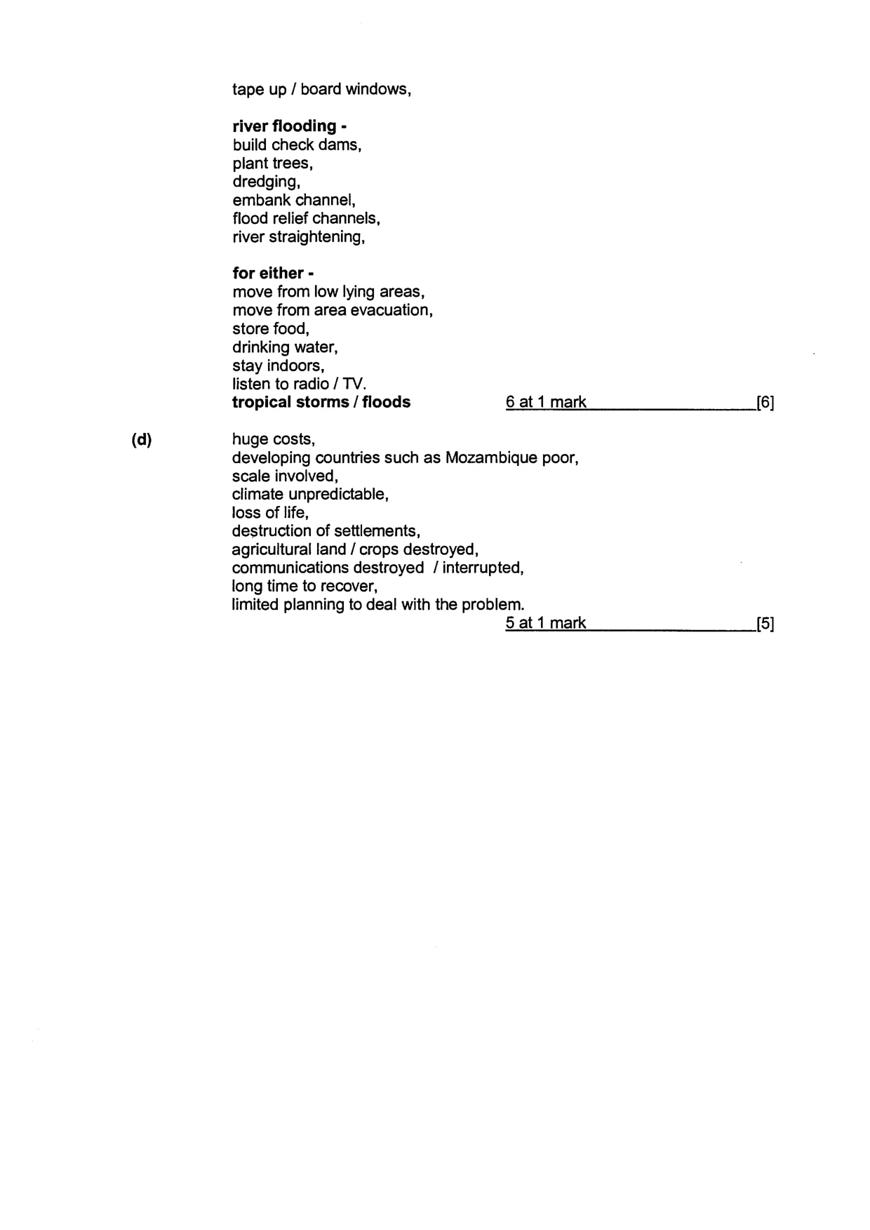 Mark scheme, page 7 of 9
