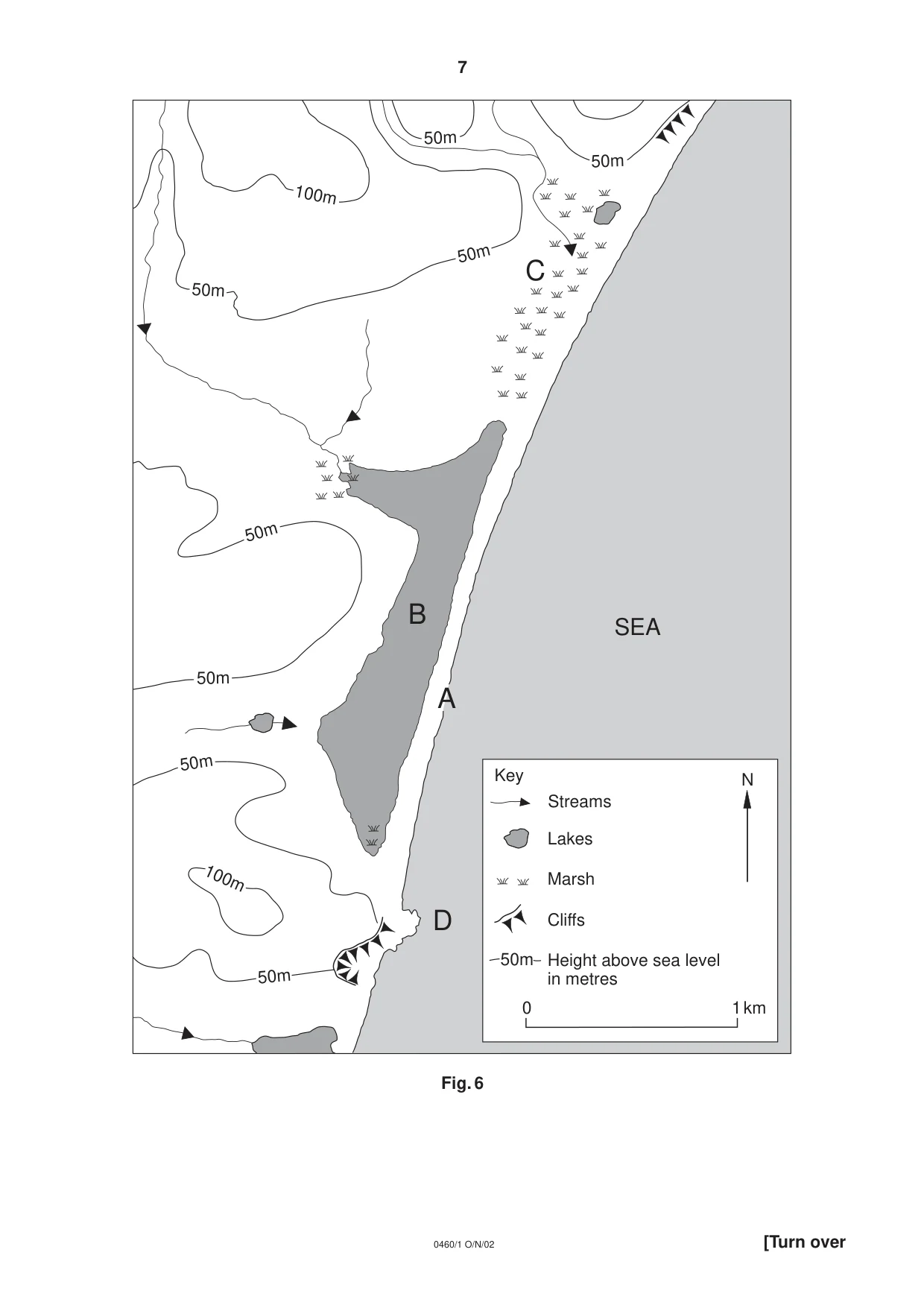 Cambridge IGCSE Geography 0460 2002 Oct/Nov Paper 1 · Variant 1 question paper, page 7 of 16