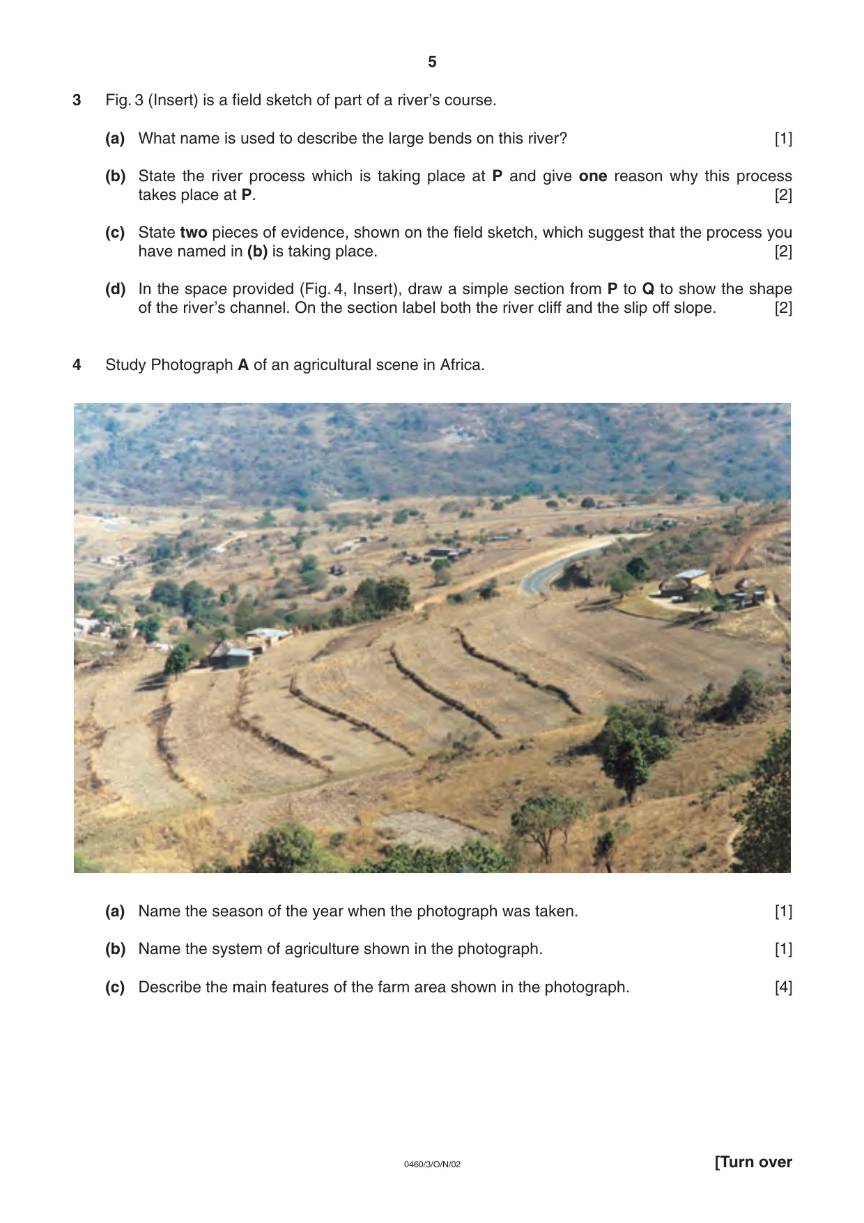 Cambridge IGCSE Geography 0460 2002 Oct/Nov Paper 3 · Variant 1 question paper, page 5 of 12