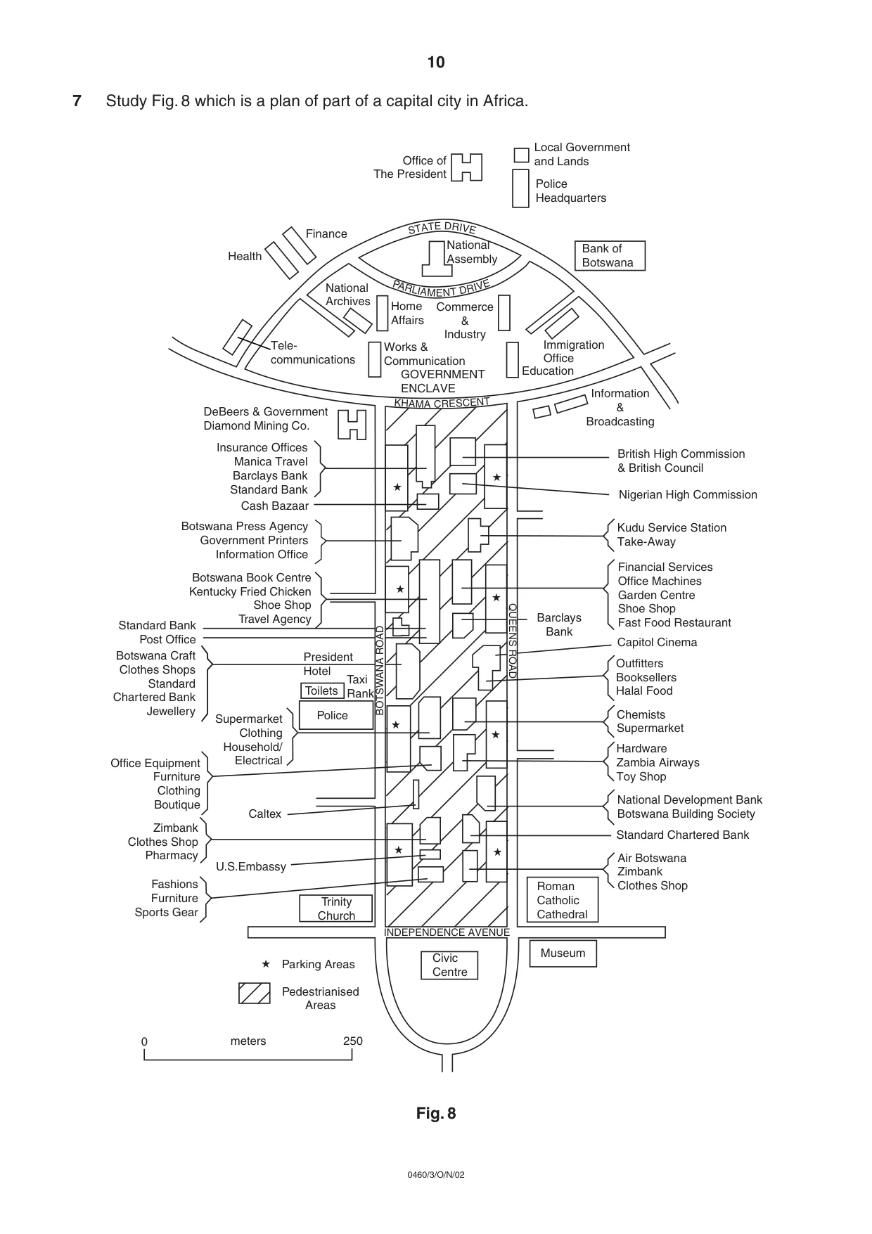 Cambridge IGCSE Geography 0460 2002 Oct/Nov Paper 3 · Variant 1 question paper, page 10 of 12
