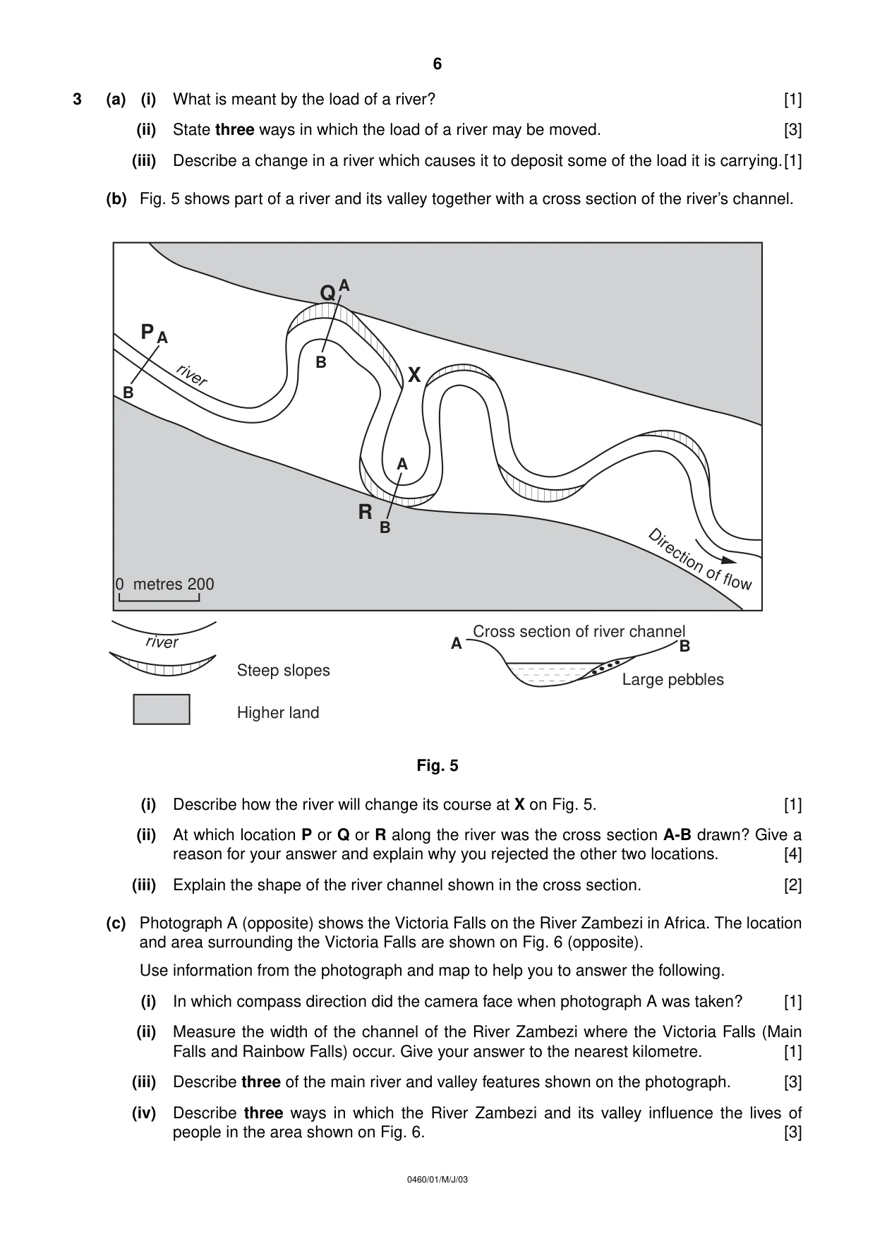 Cambridge IGCSE Geography 0460 2003 May/June Paper 1 · Variant 1 question paper, page 6 of 16