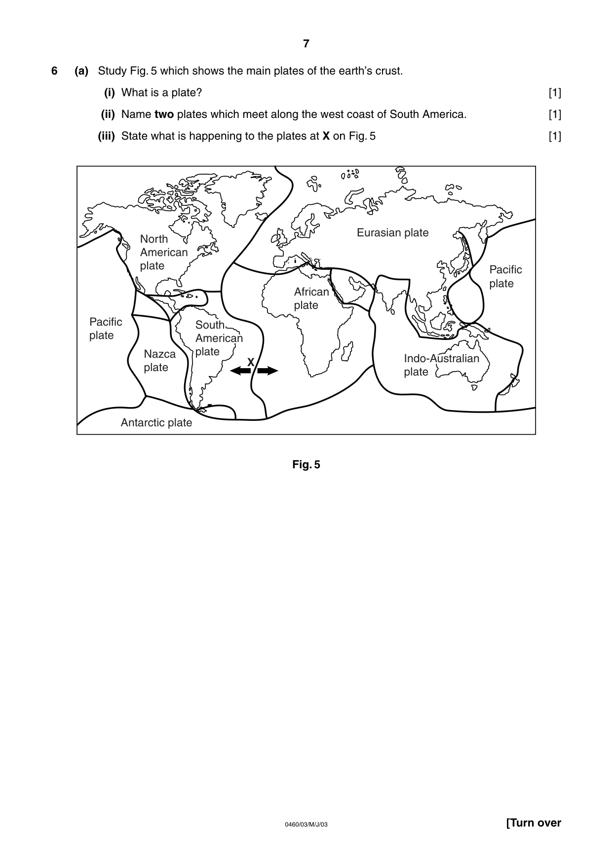 Cambridge IGCSE Geography 0460 2003 May/June Paper 3 · Variant 1 question paper, page 7 of 12