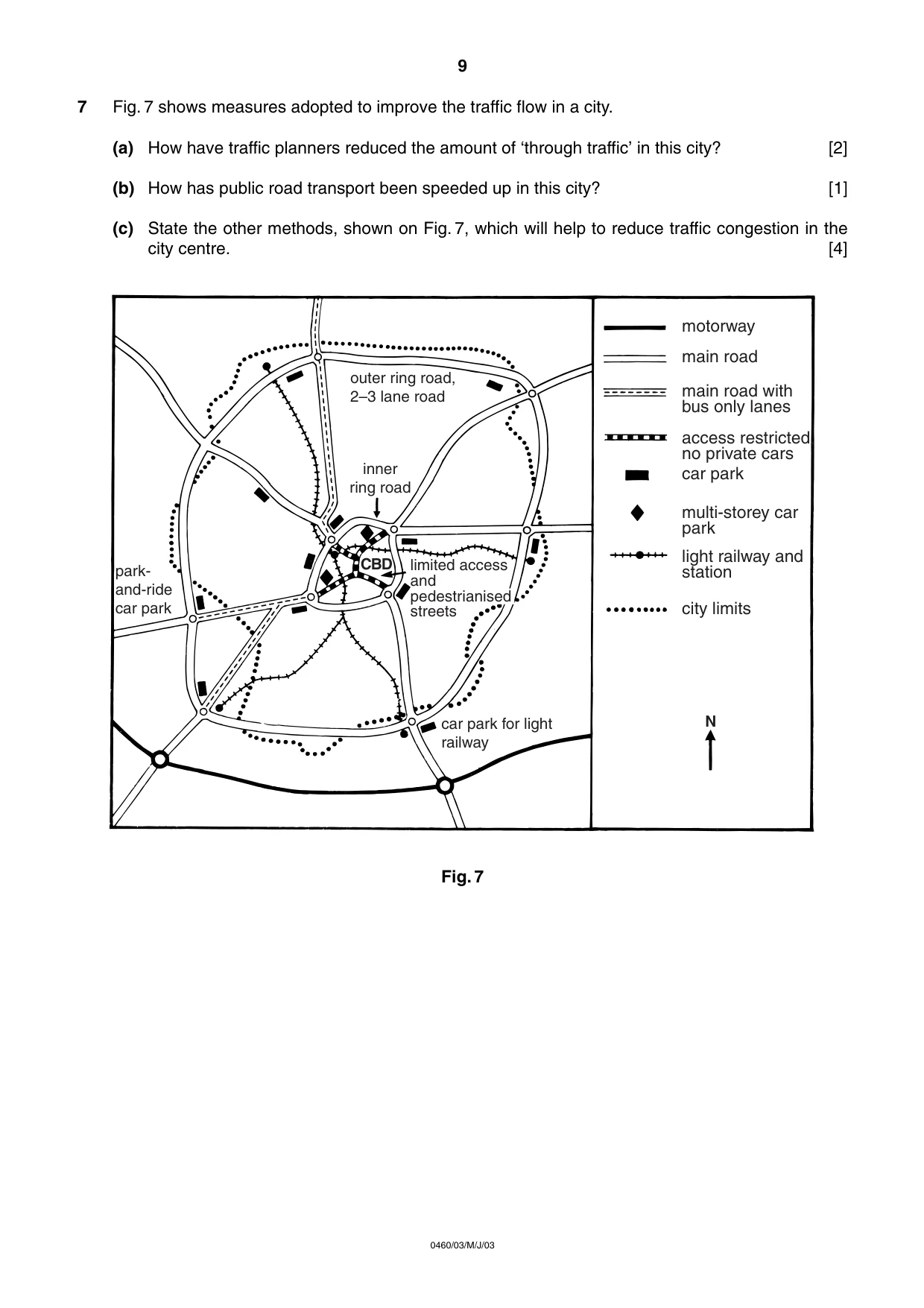 Cambridge IGCSE Geography 0460 2003 May/June Paper 3 · Variant 1 question paper, page 9 of 12