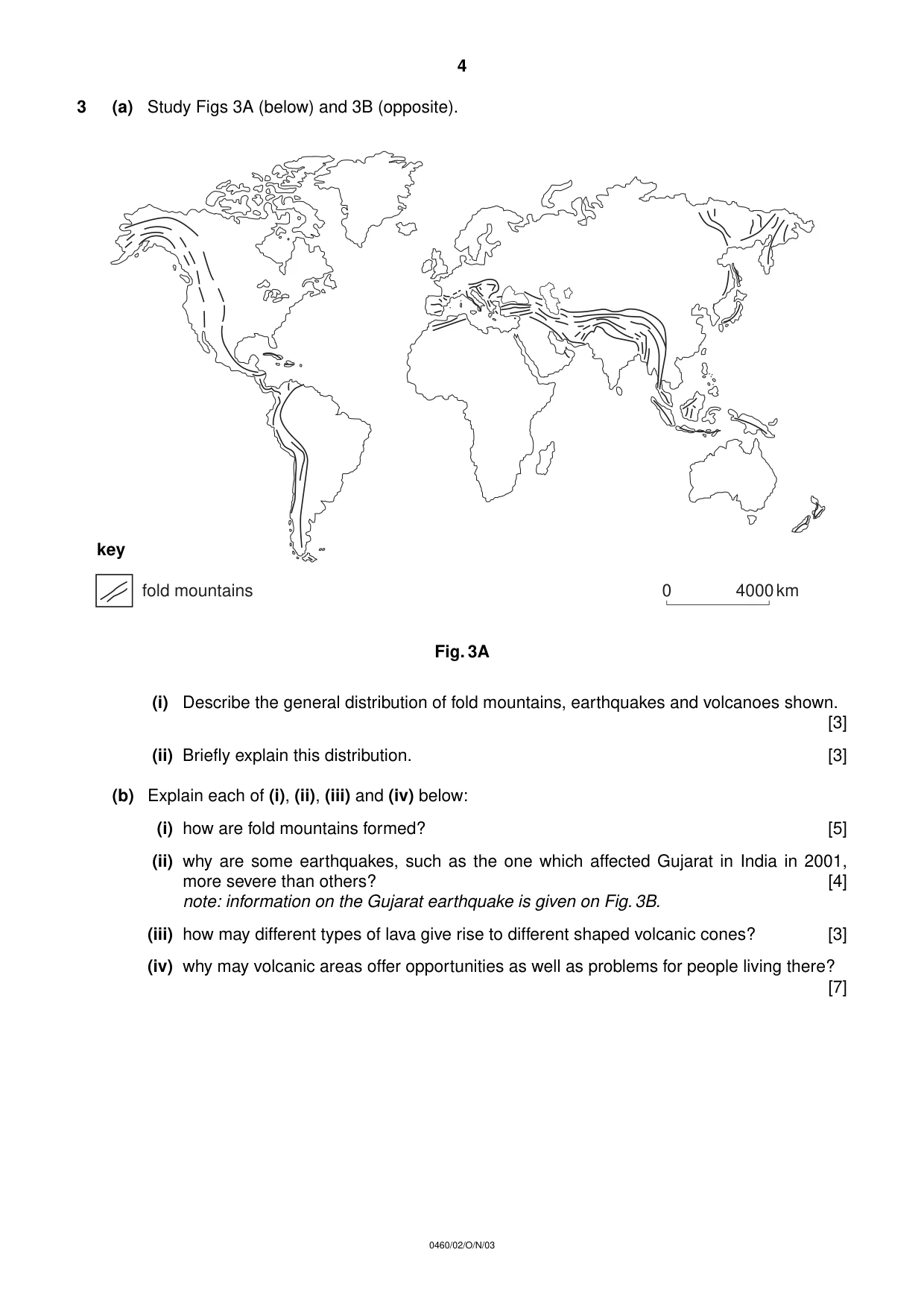 Cambridge IGCSE Geography 0460 2003 Oct/Nov Paper 2 · Variant 1 question paper, page 4 of 12