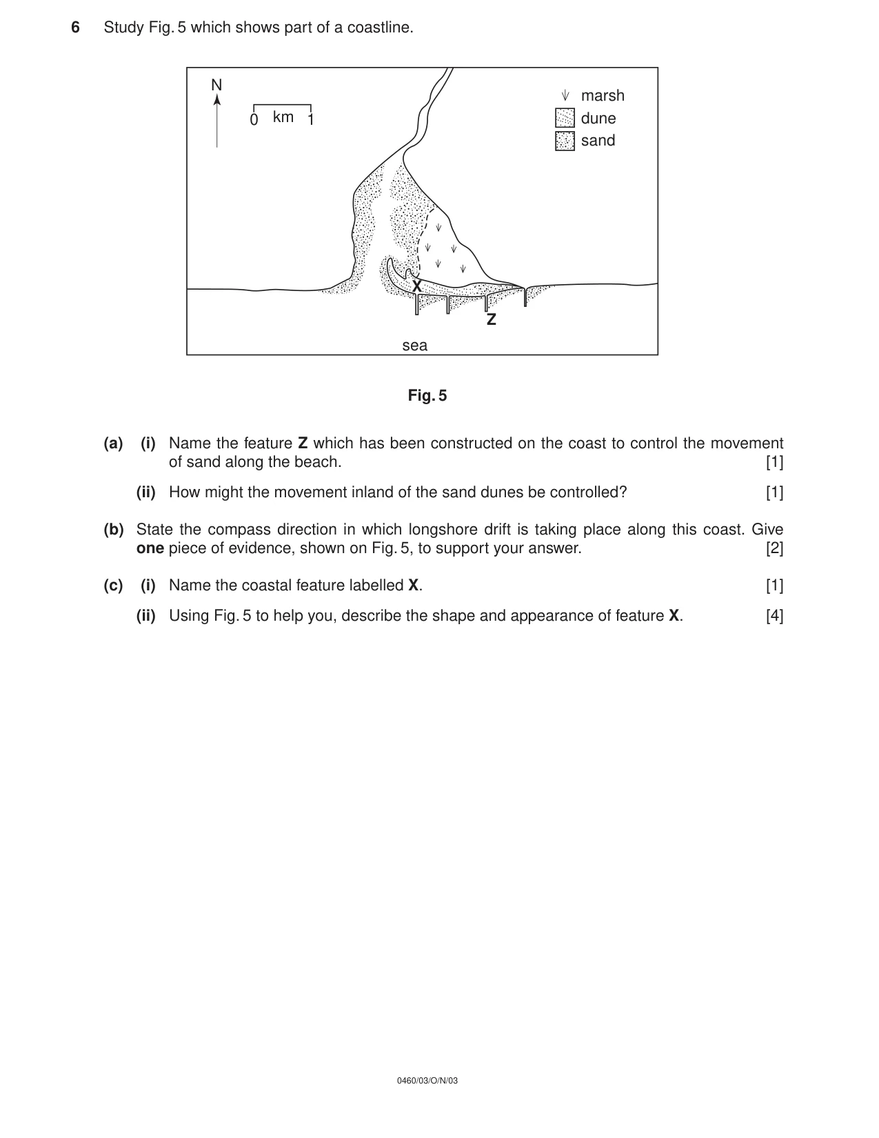 Cambridge IGCSE Geography 0460 2003 Oct/Nov Paper 3 · Variant 1 question paper, page 6 of 8