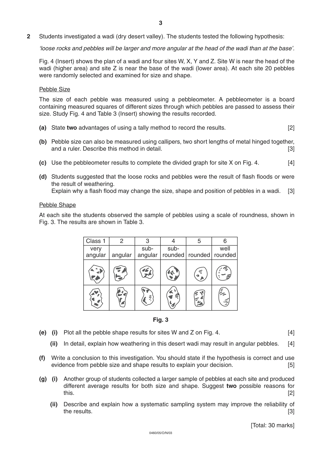 Cambridge IGCSE Geography 0460 2003 Oct/Nov Paper 5 · Variant 1 question paper, page 3 of 12