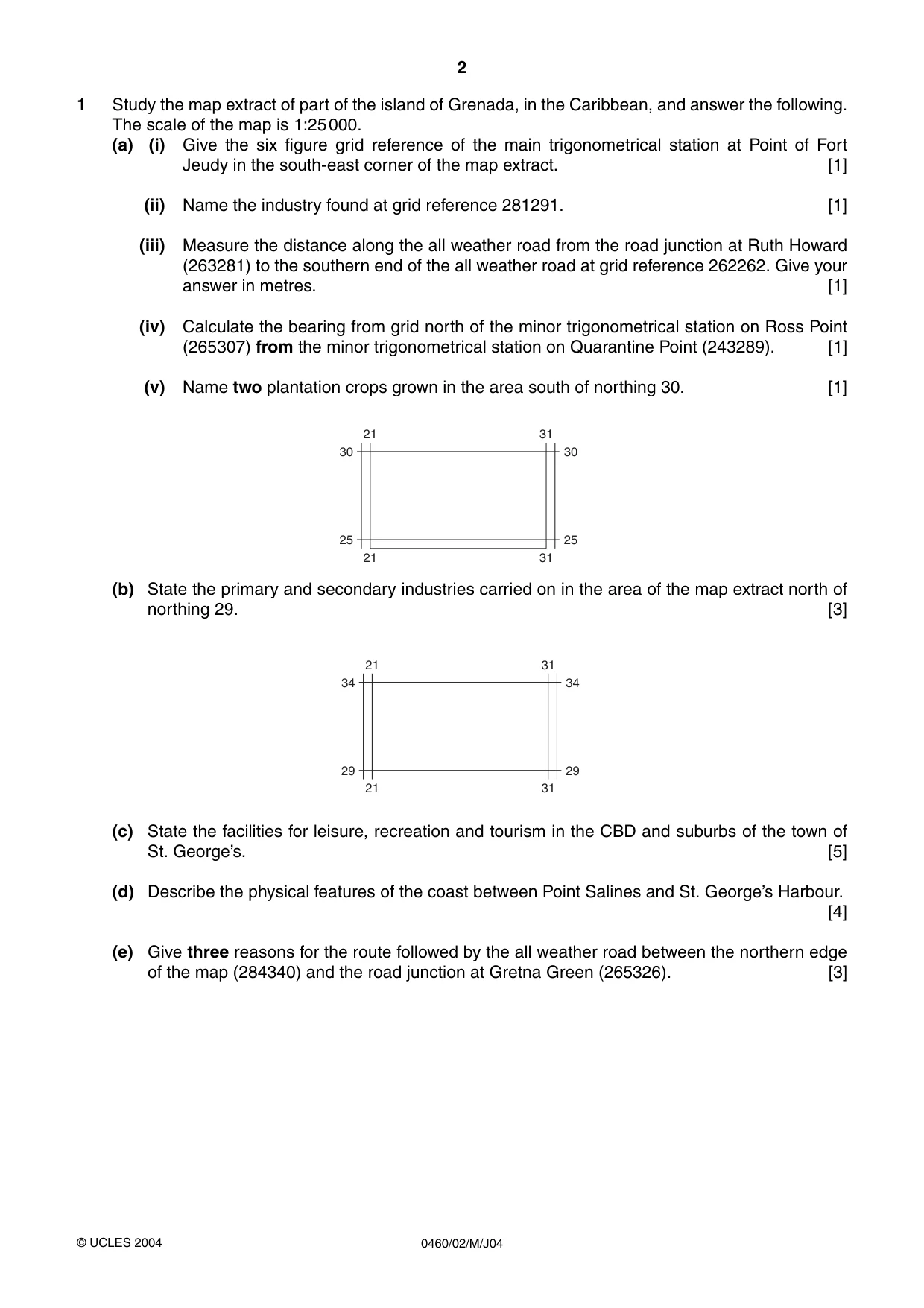 Cambridge IGCSE Geography 0460 2004 May/June Paper 2 · Variant 1 question paper, page 2 of 8