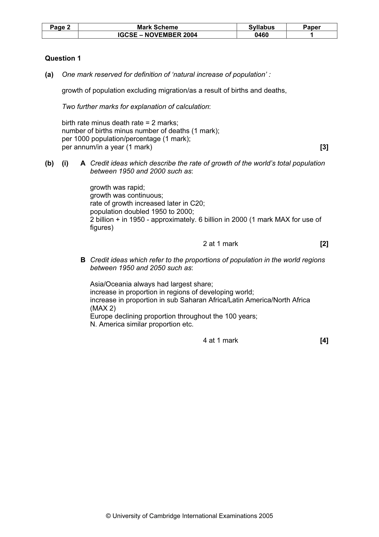 Mark scheme, page 5 of 16