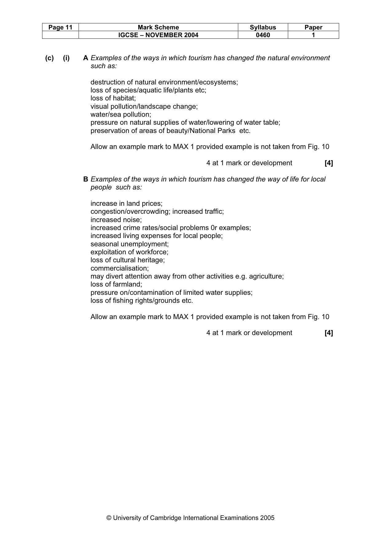 Mark scheme, page 14 of 16