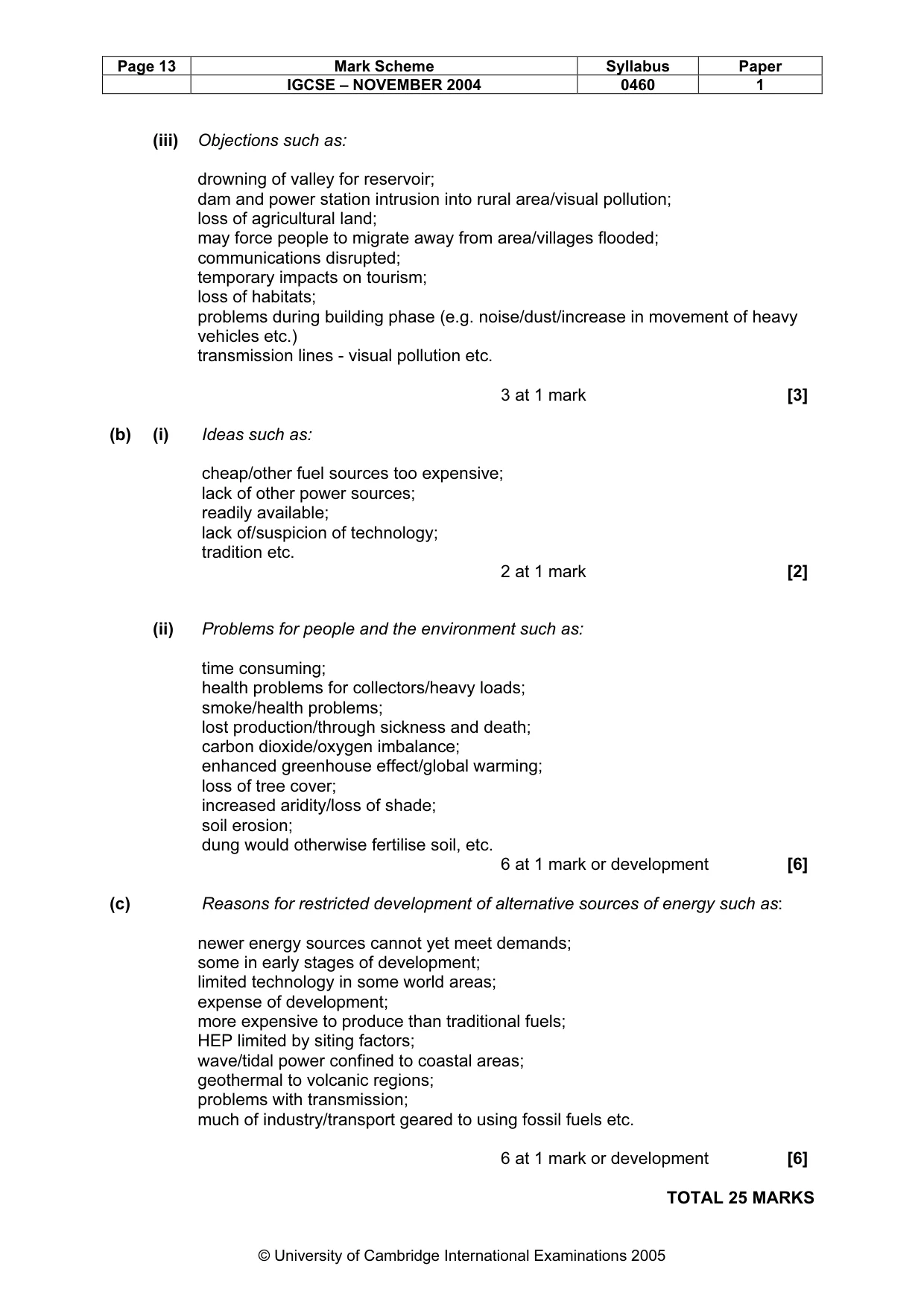 Mark scheme, page 16 of 16