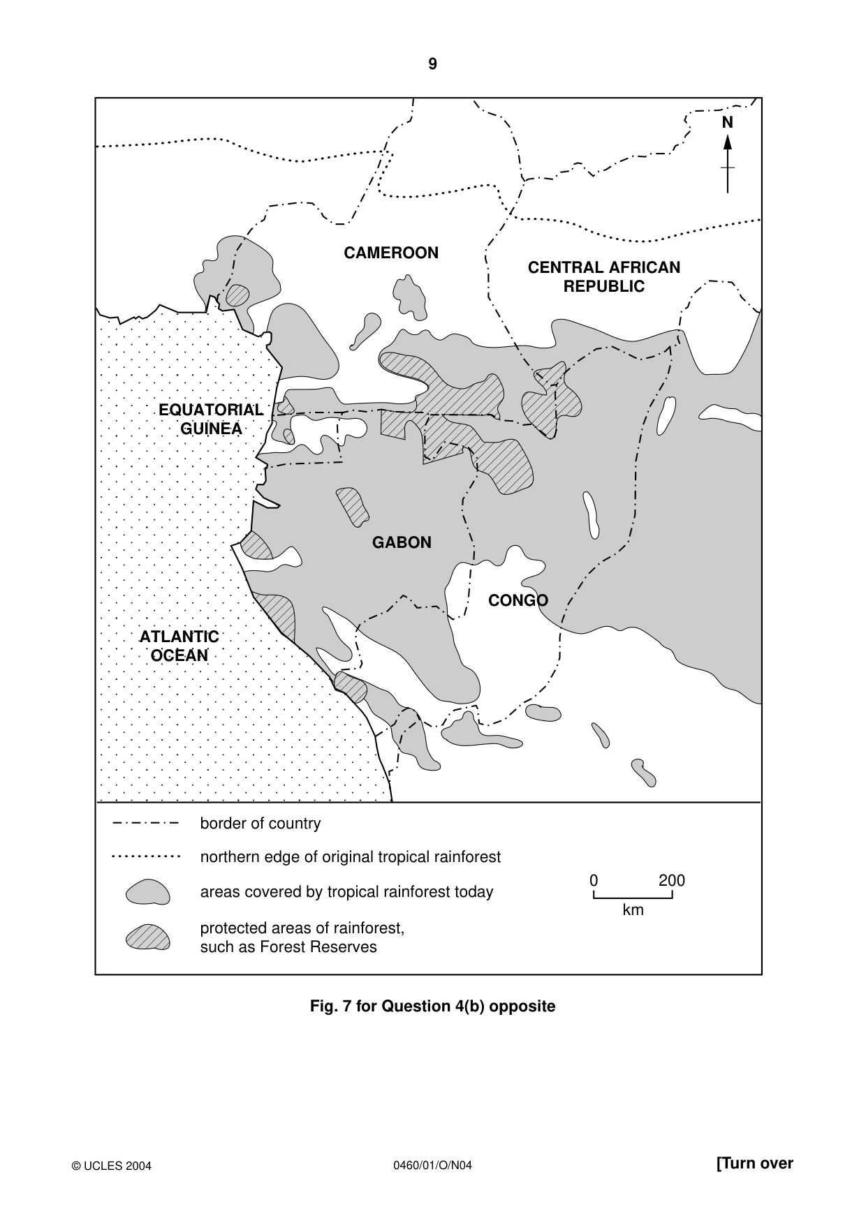 Cambridge IGCSE Geography 0460 2004 Oct/Nov Paper 1 · Variant 1 question paper, page 9 of 16