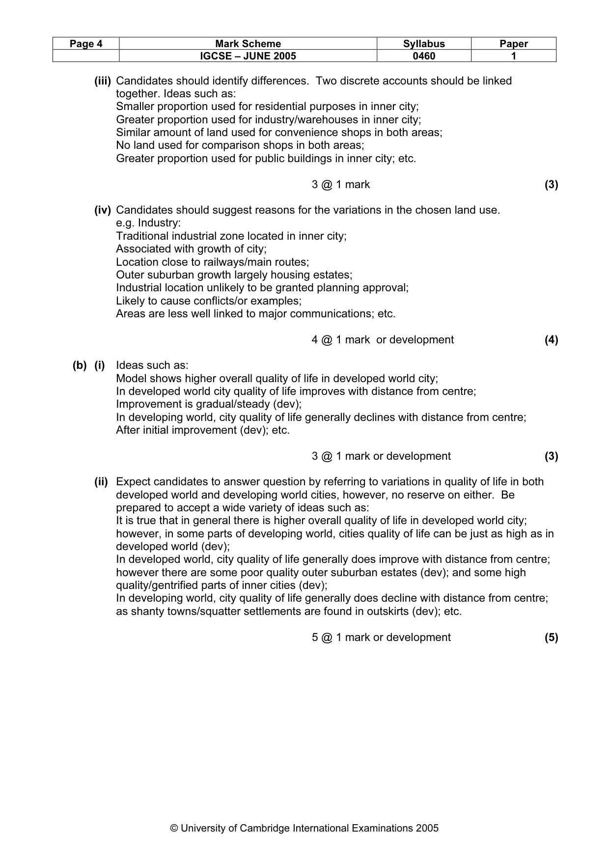 Mark scheme, page 7 of 15