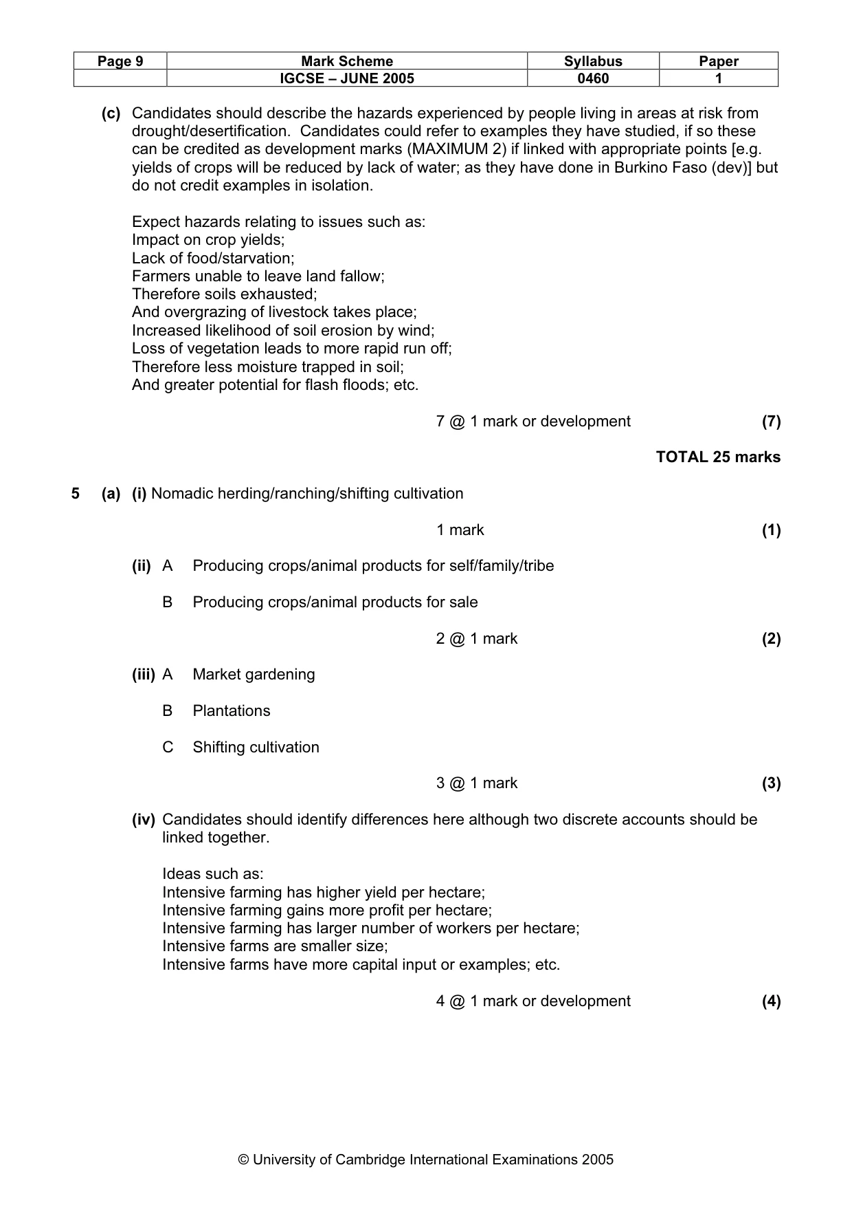 Mark scheme, page 12 of 15