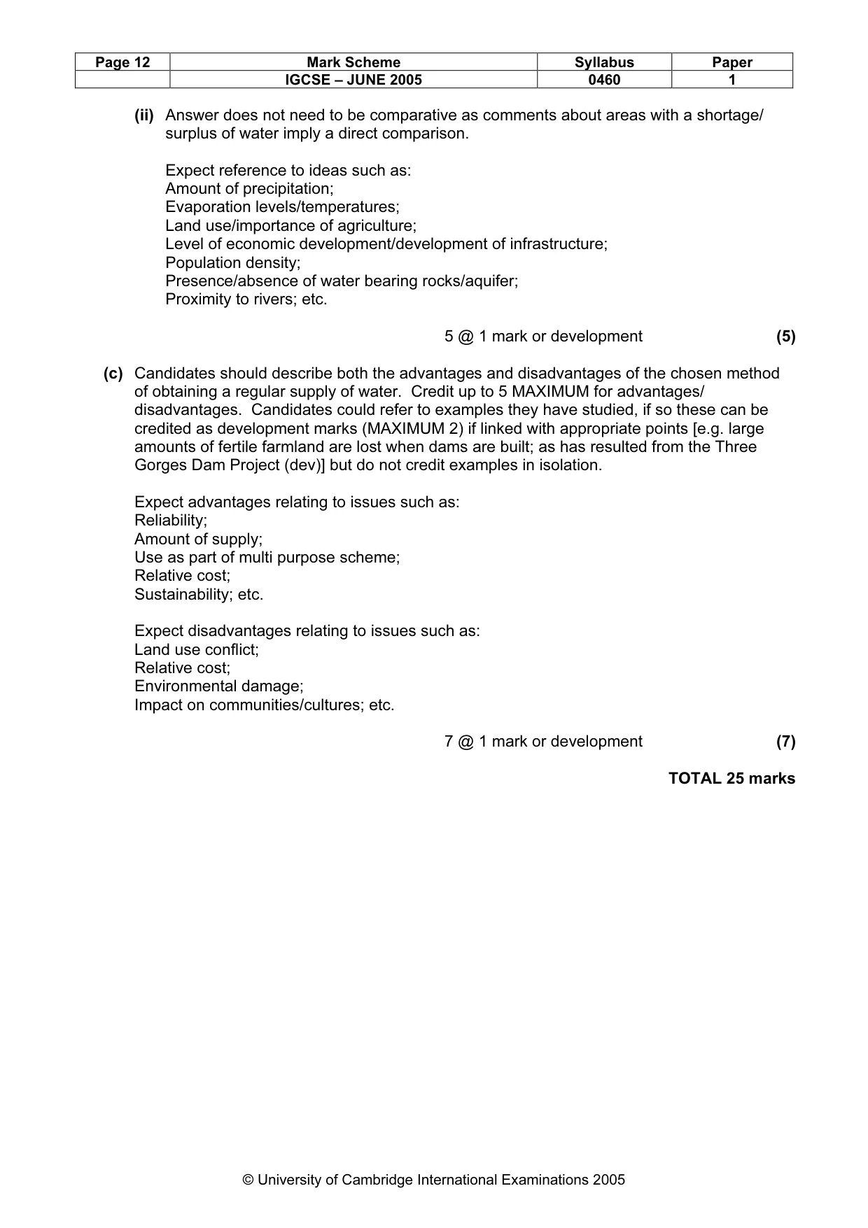 Mark scheme, page 15 of 15