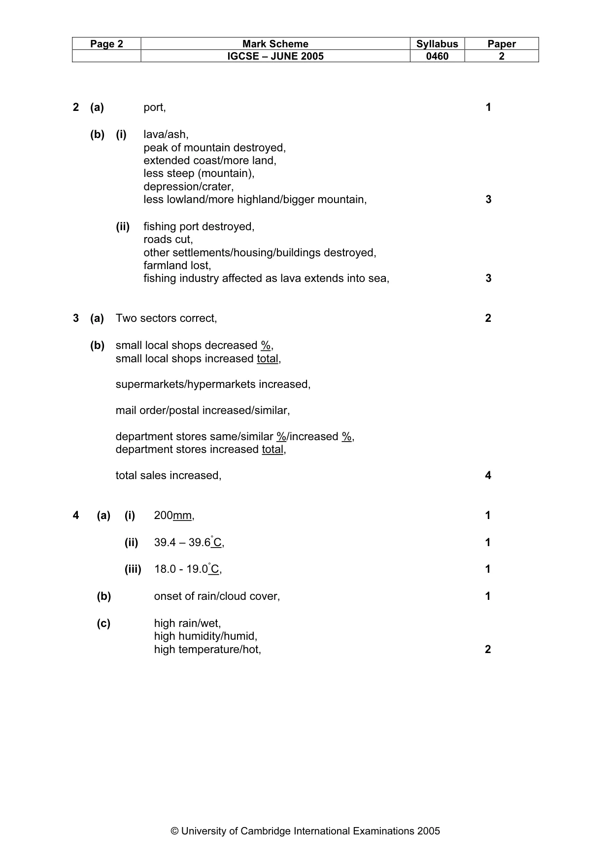 Mark scheme, page 5 of 7