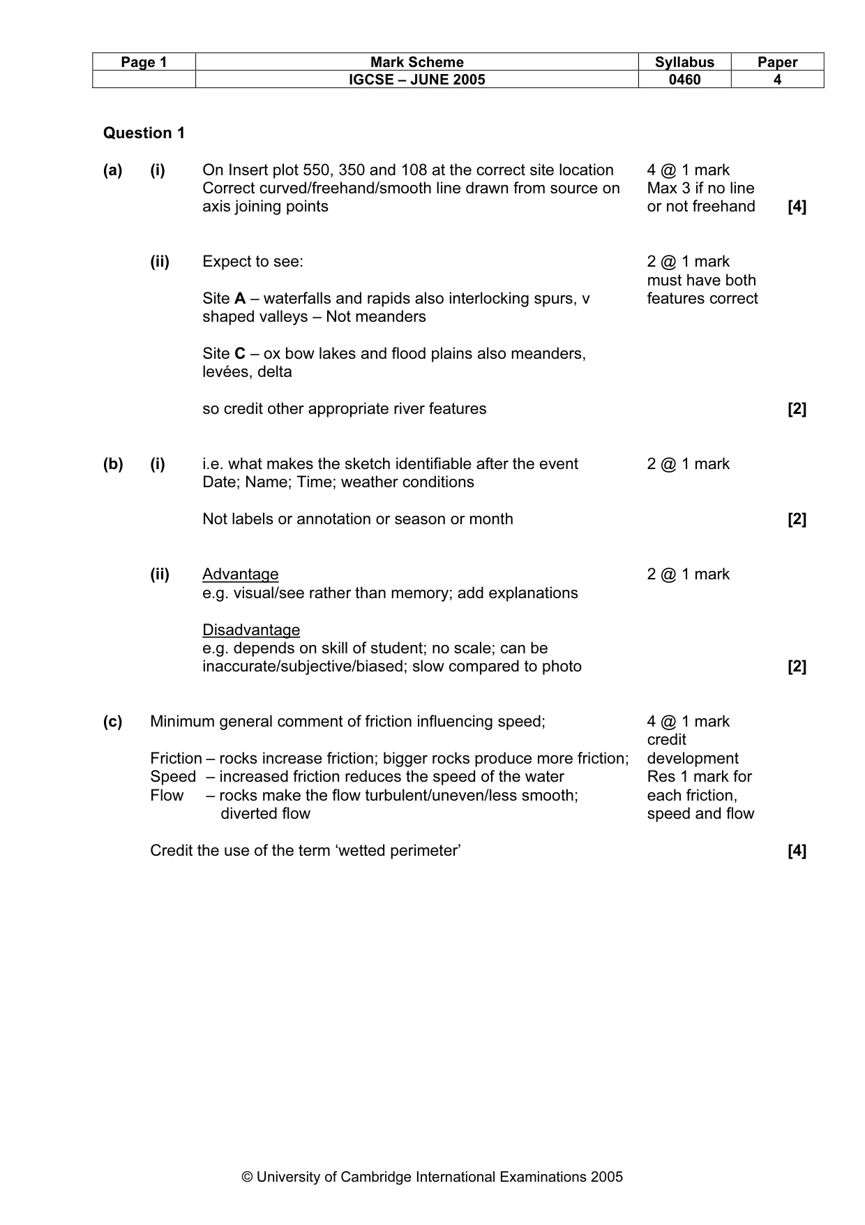 Mark scheme, page 4 of 7