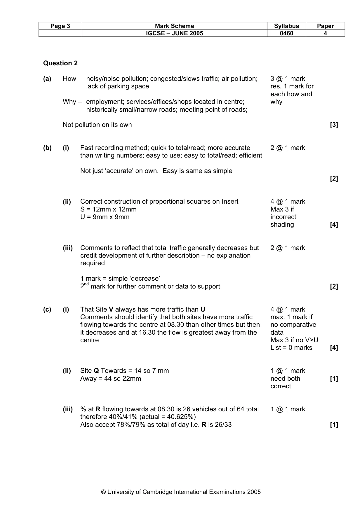 Mark scheme, page 6 of 7