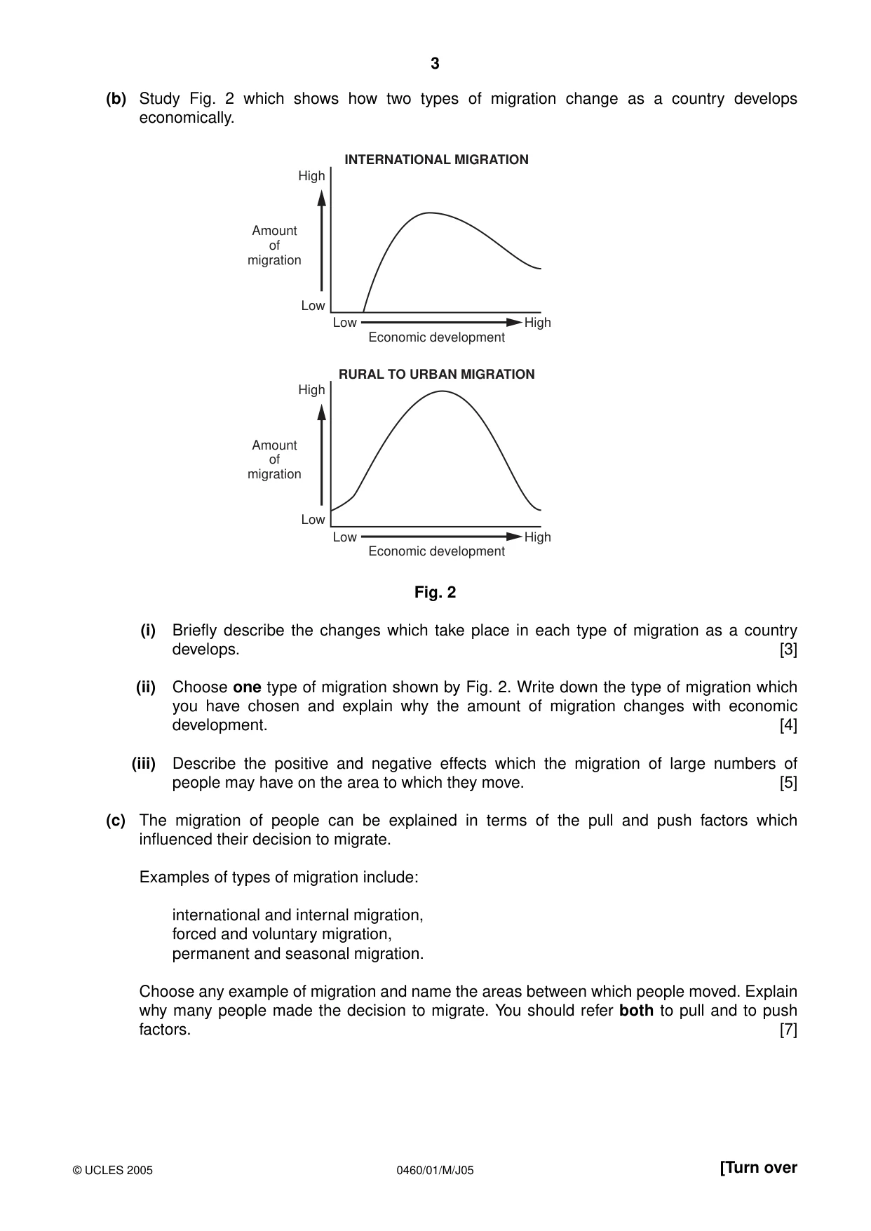 Cambridge IGCSE Geography 0460 2005 May/June Paper 1 · Variant 1 question paper, page 3 of 12