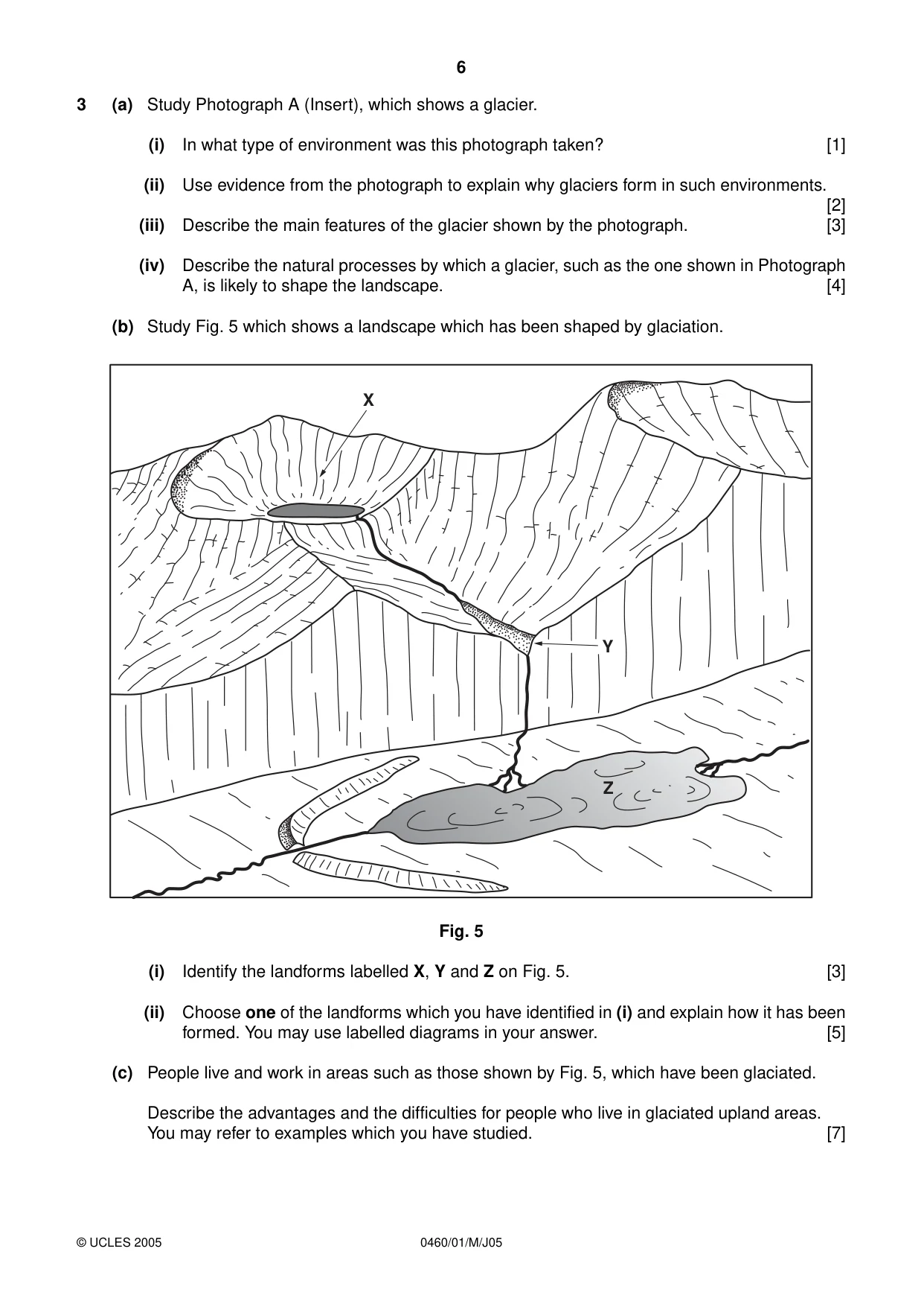 Cambridge IGCSE Geography 0460 2005 May/June Paper 1 · Variant 1 question paper, page 6 of 12