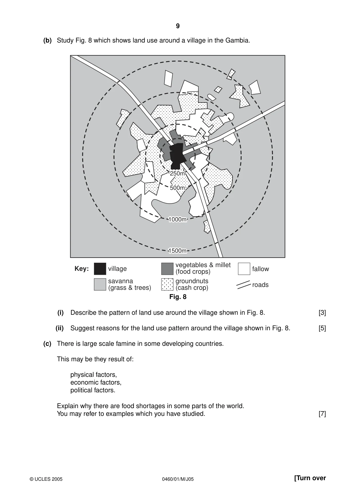 Cambridge IGCSE Geography 0460 2005 May/June Paper 1 · Variant 1 question paper, page 9 of 12