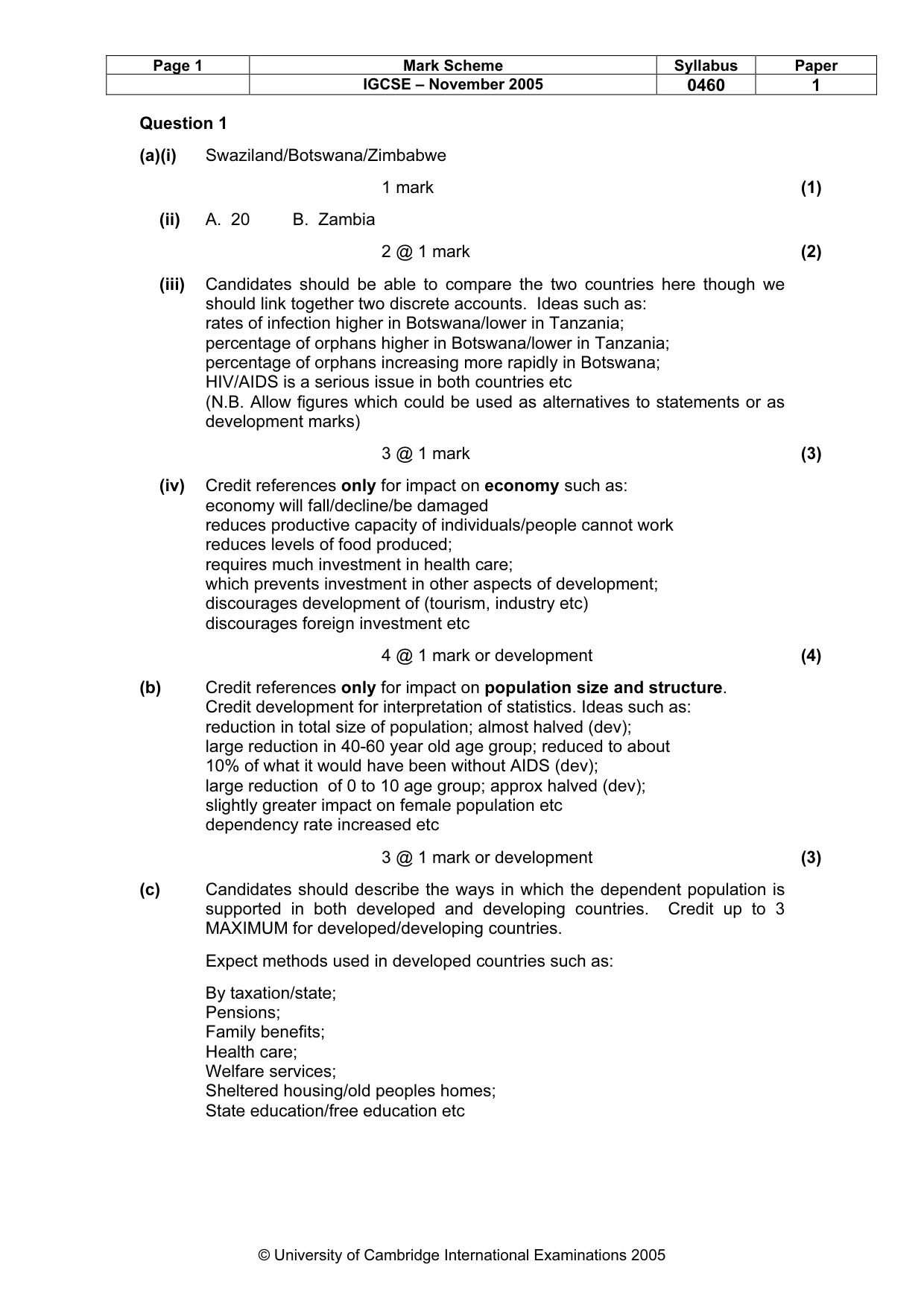 Mark scheme, page 2 of 11