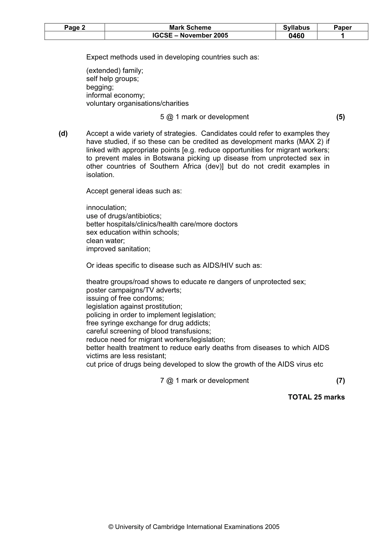 Mark scheme, page 3 of 11