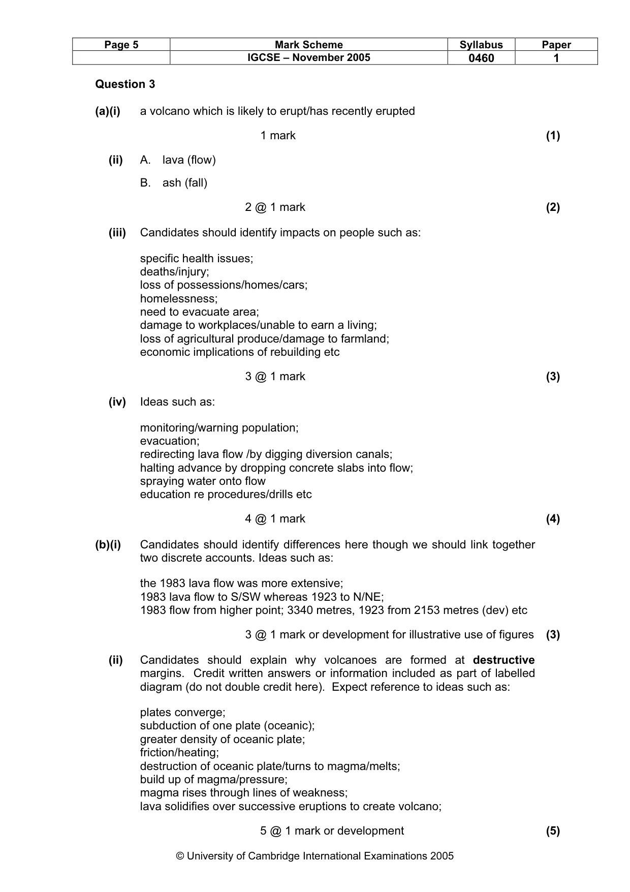 Mark scheme, page 6 of 11