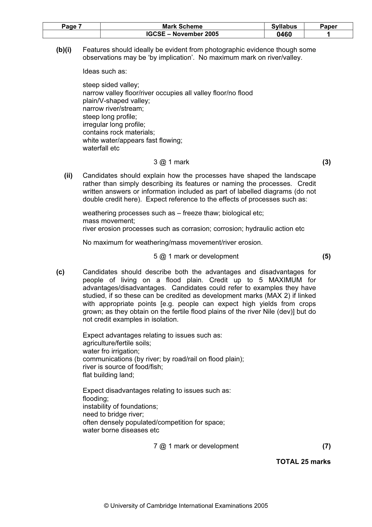 Mark scheme, page 8 of 11