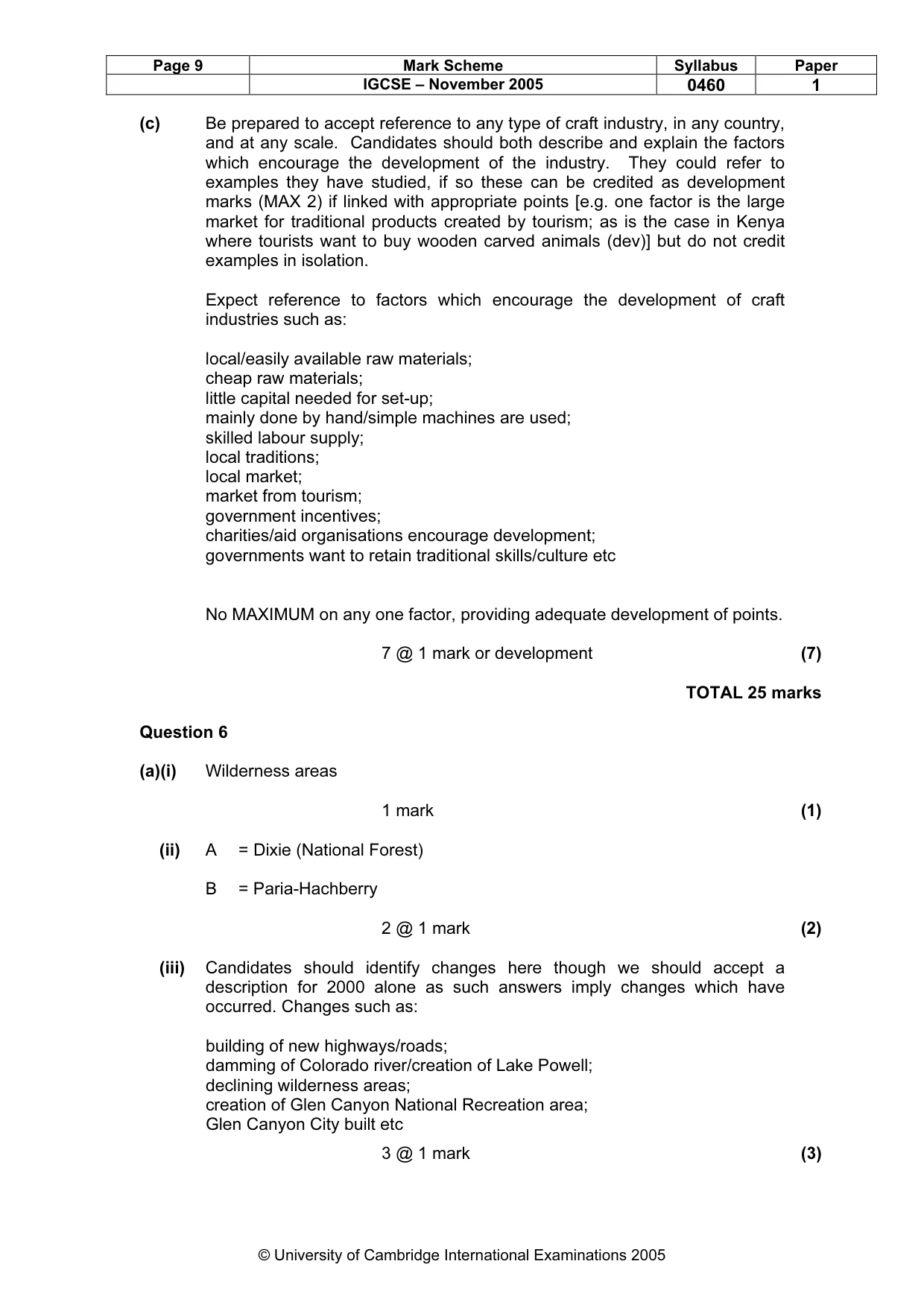 Mark scheme, page 10 of 11