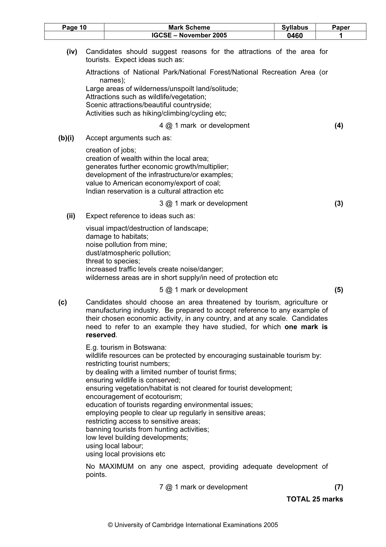 Mark scheme, page 11 of 11