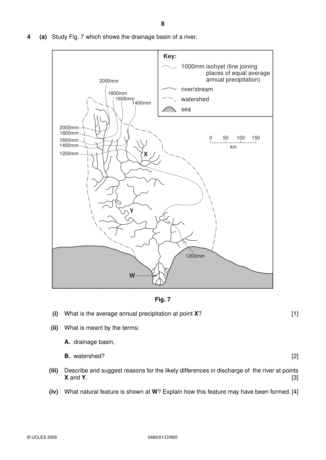 Cambridge IGCSE Geography 0460 2005 Oct/Nov Paper 1 · Variant 1 question paper, page 8 of 16