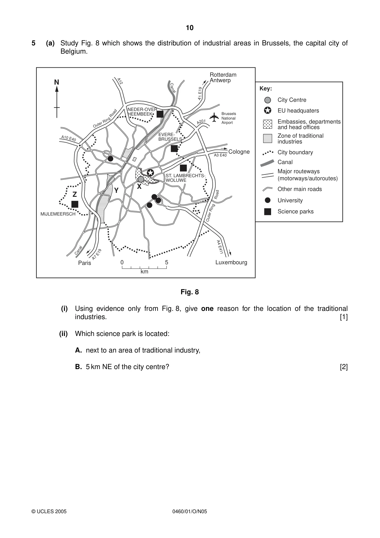 Cambridge IGCSE Geography 0460 2005 Oct/Nov Paper 1 · Variant 1 question paper, page 10 of 16
