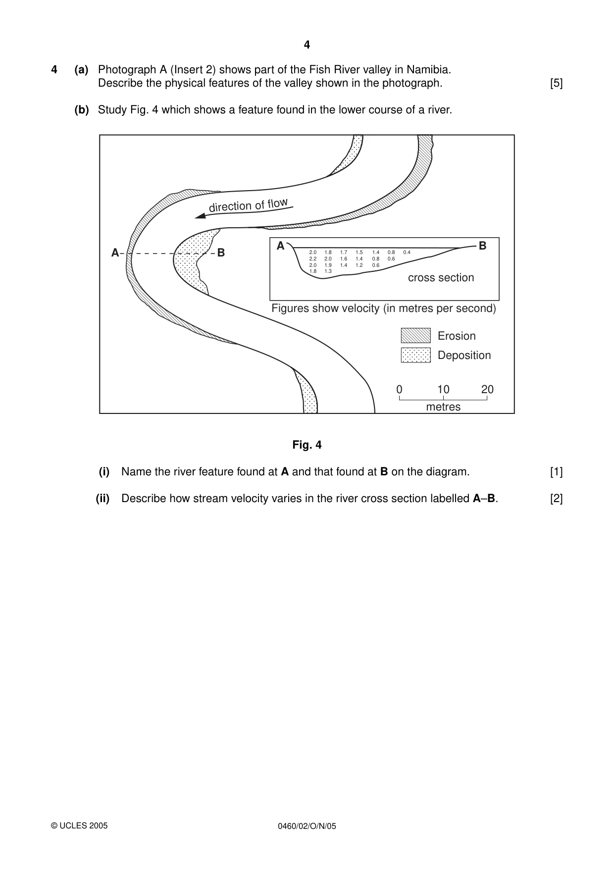 Cambridge IGCSE Geography 0460 2005 Oct/Nov Paper 2 · Variant 1 question paper, page 4 of 8