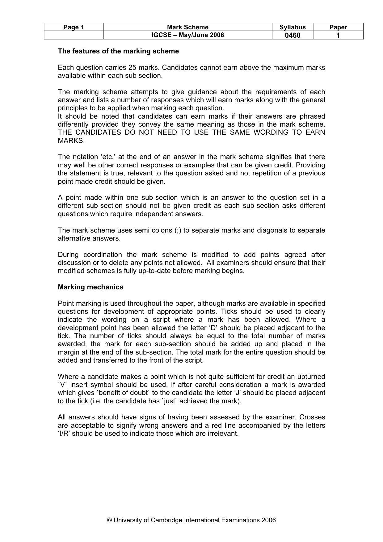 Mark scheme, page 2 of 14