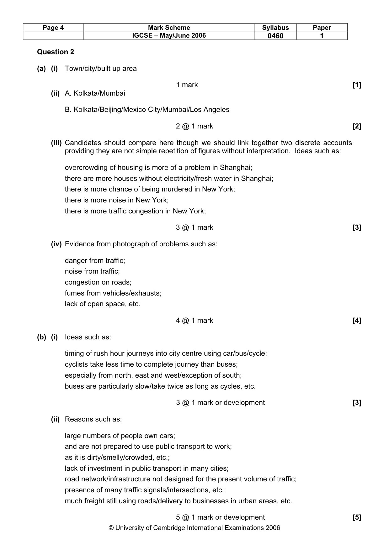 Mark scheme, page 5 of 14