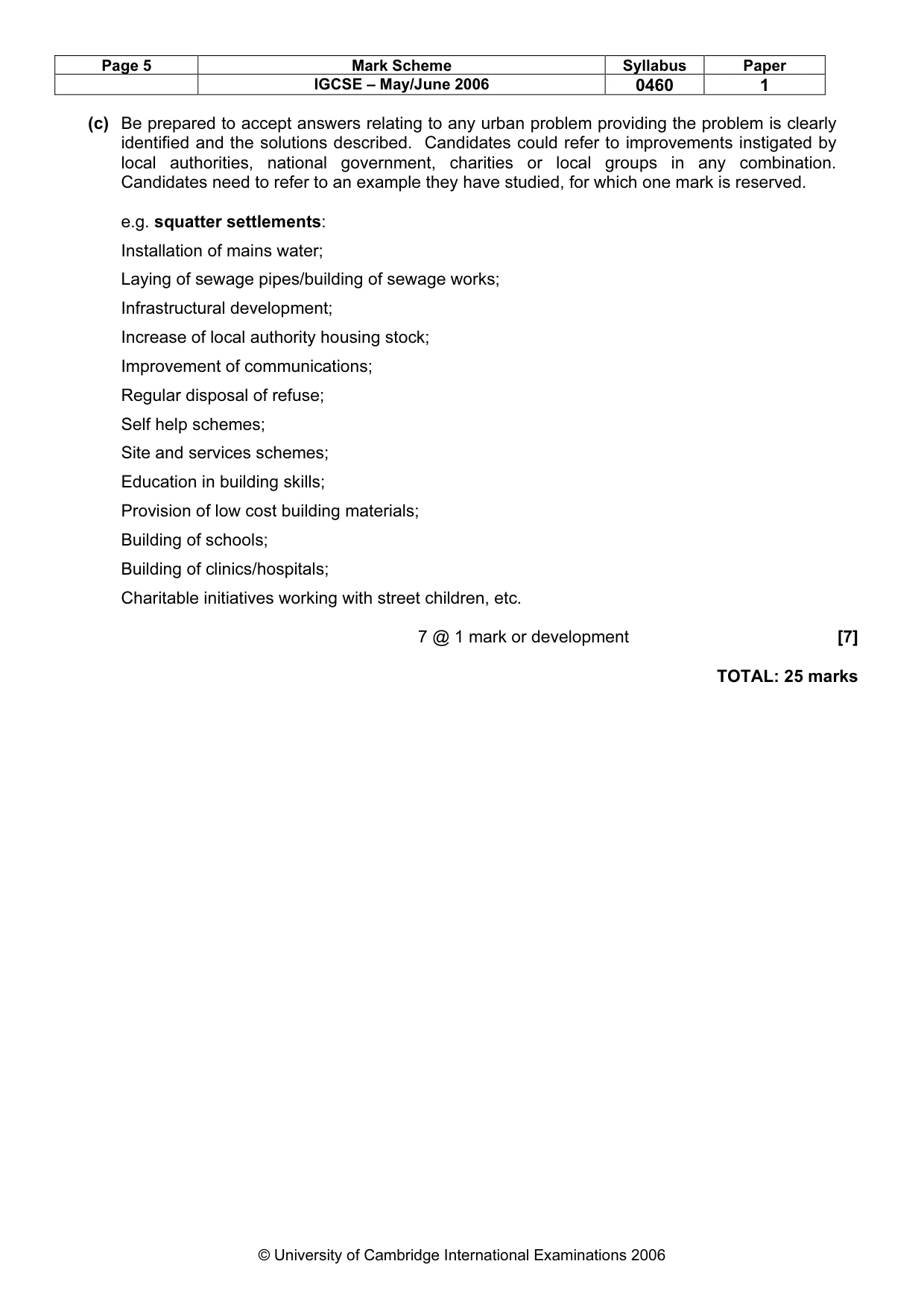 Mark scheme, page 6 of 14
