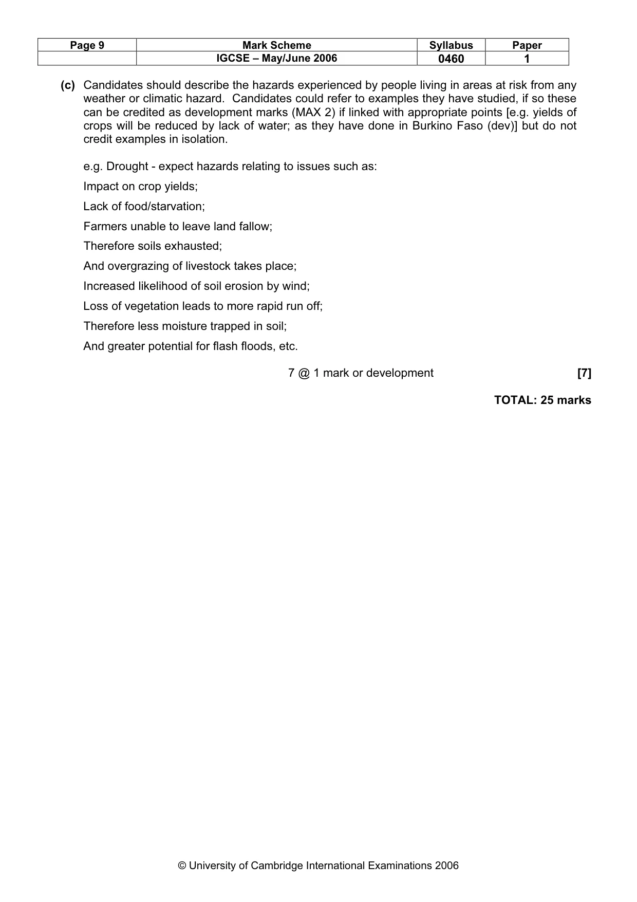 Mark scheme, page 10 of 14