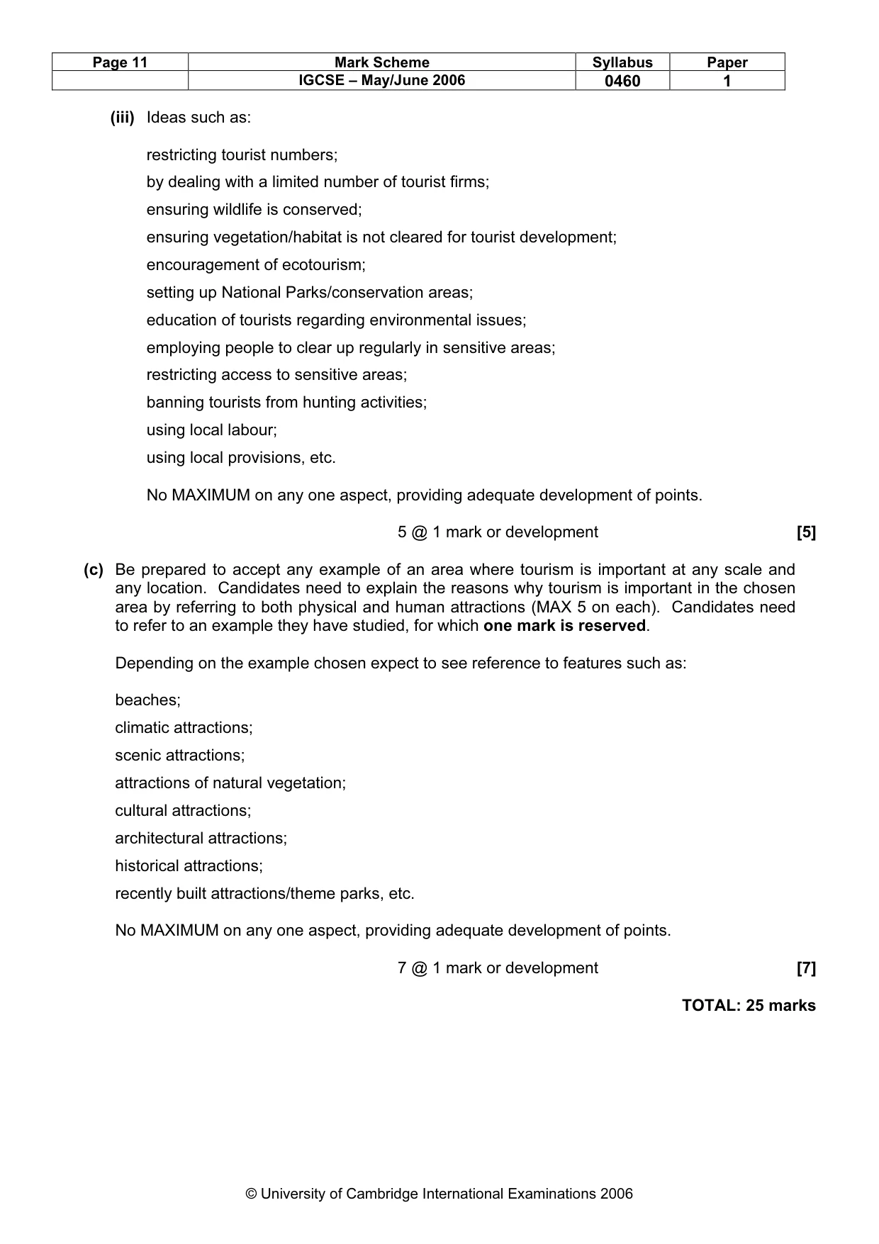 Mark scheme, page 12 of 14