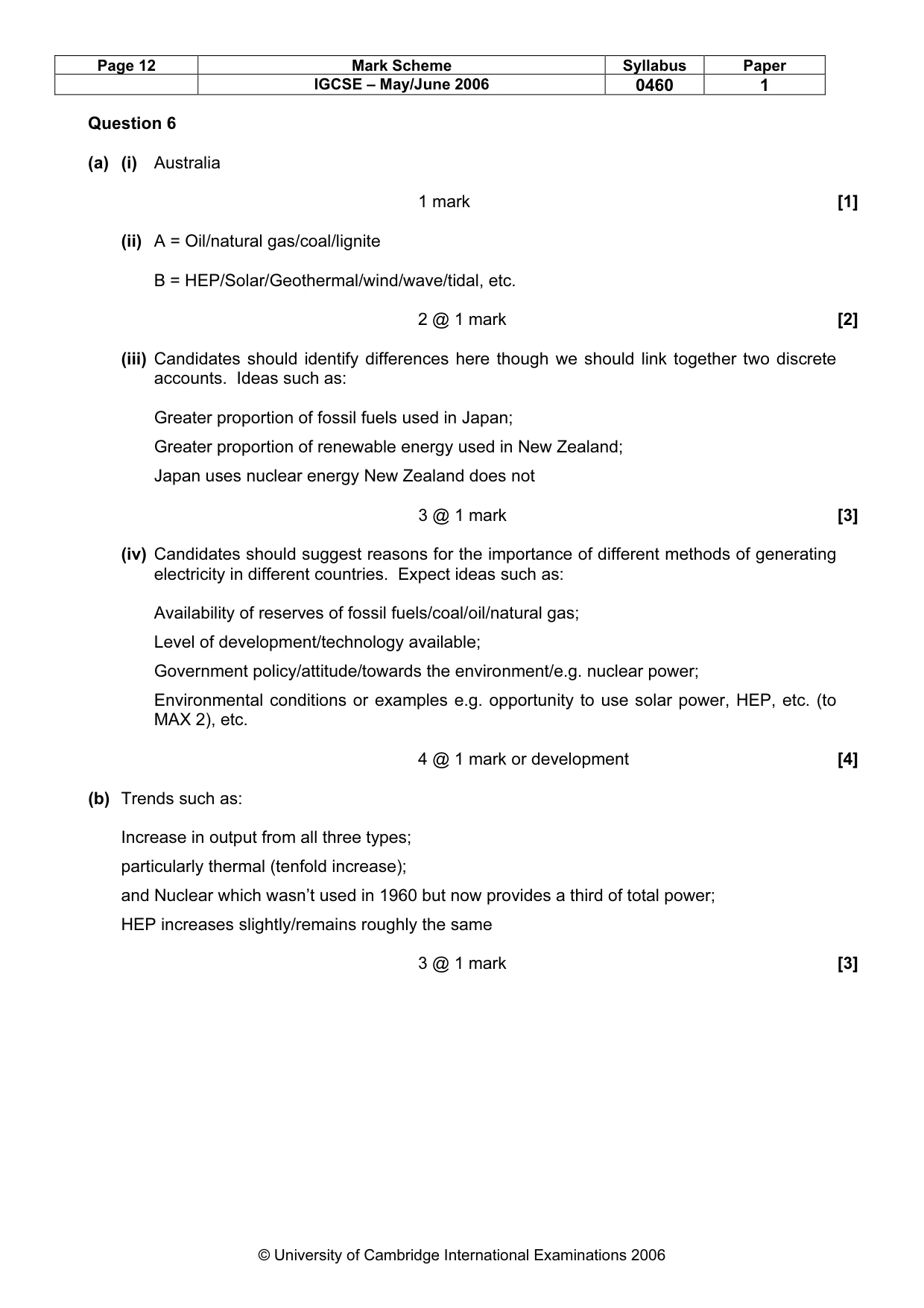 Mark scheme, page 13 of 14
