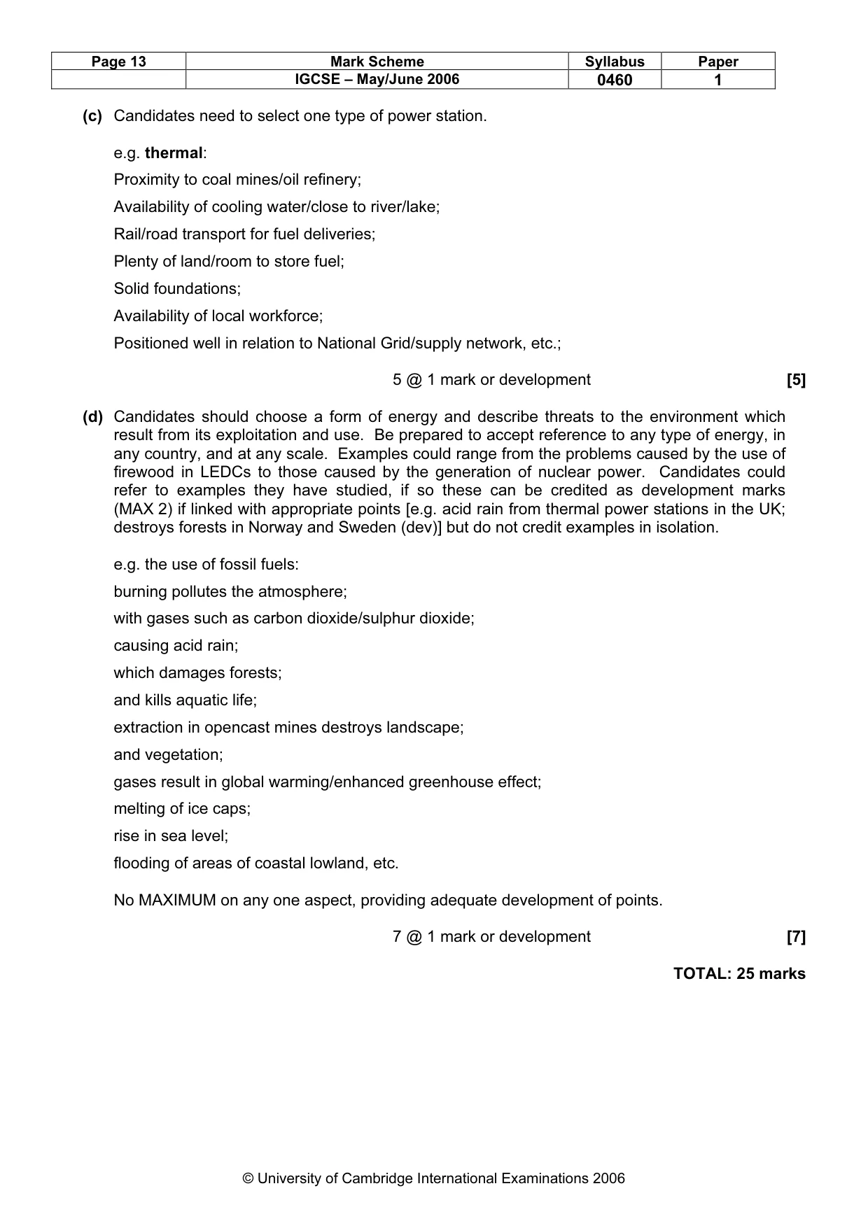Mark scheme, page 14 of 14