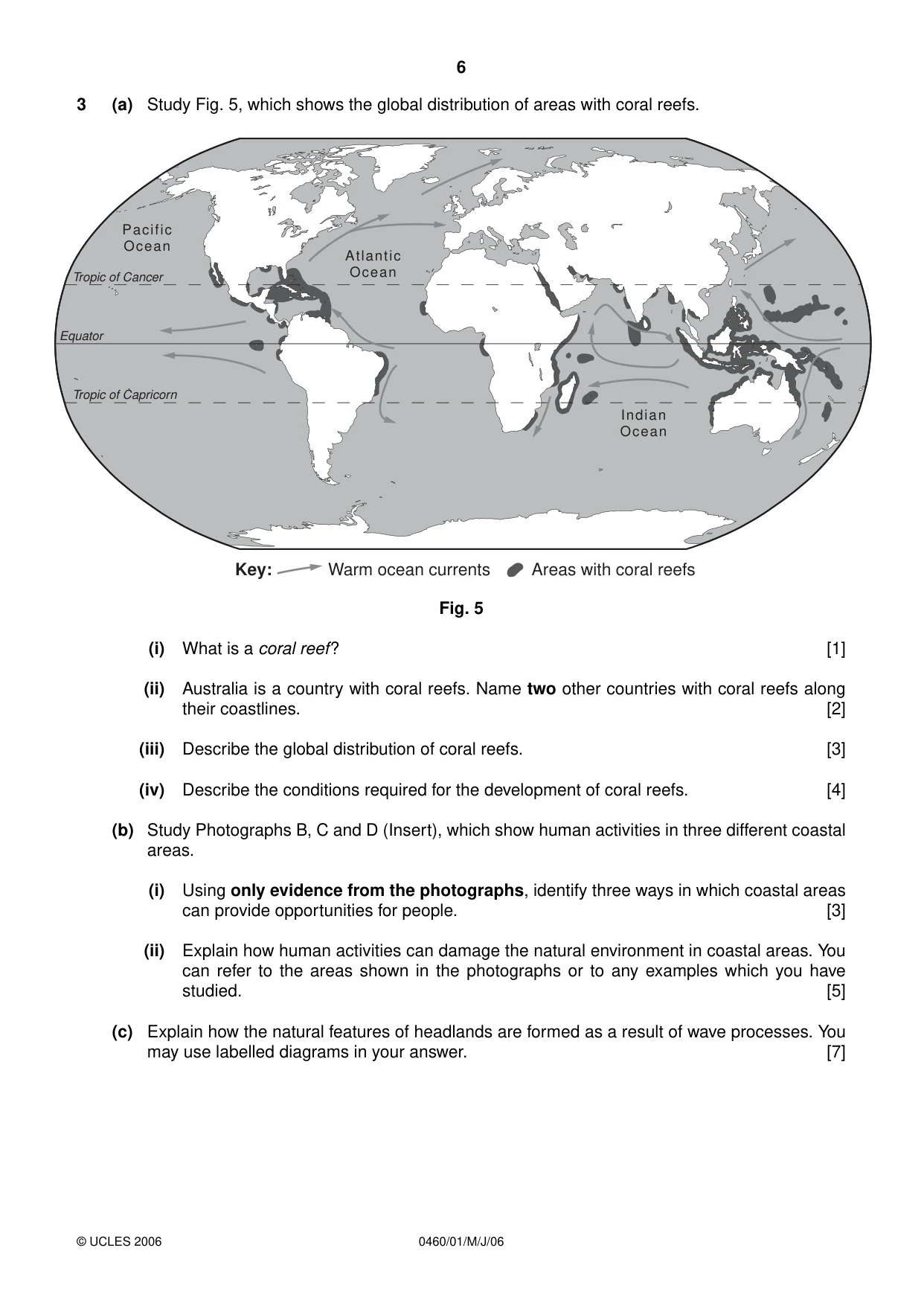 Cambridge IGCSE Geography 0460 2006 May/June Paper 1 · Variant 1 question paper, page 6 of 16