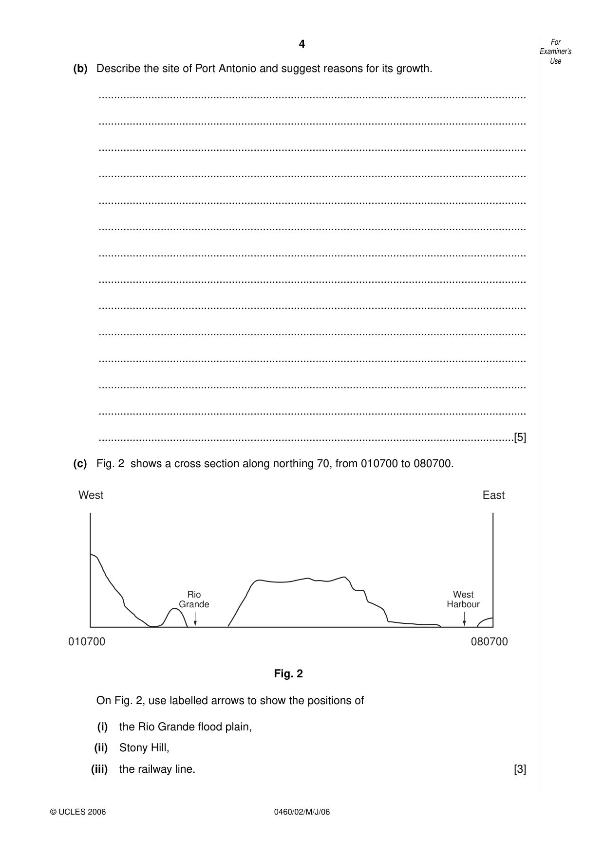 Cambridge IGCSE Geography 0460 2006 May/June Paper 2 · Variant 1 question paper, page 4 of 16