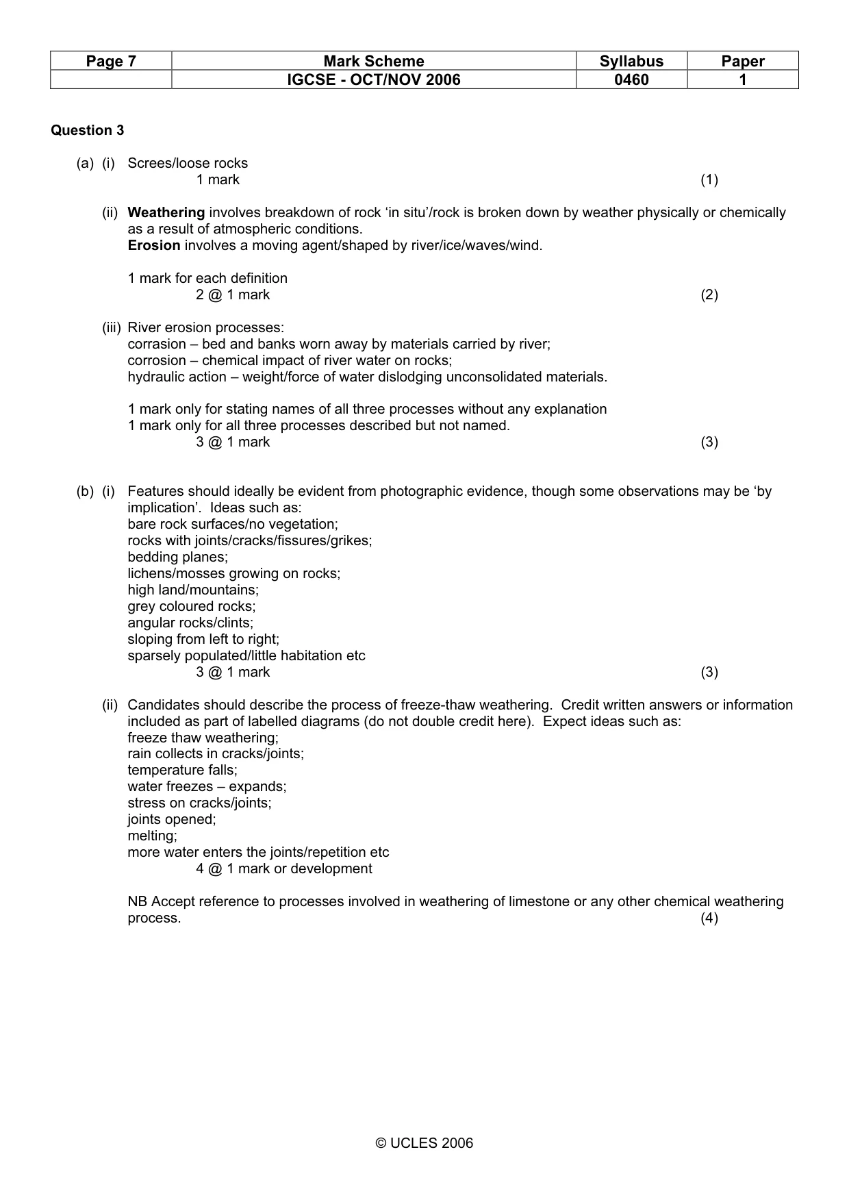 Mark scheme, page 7 of 14