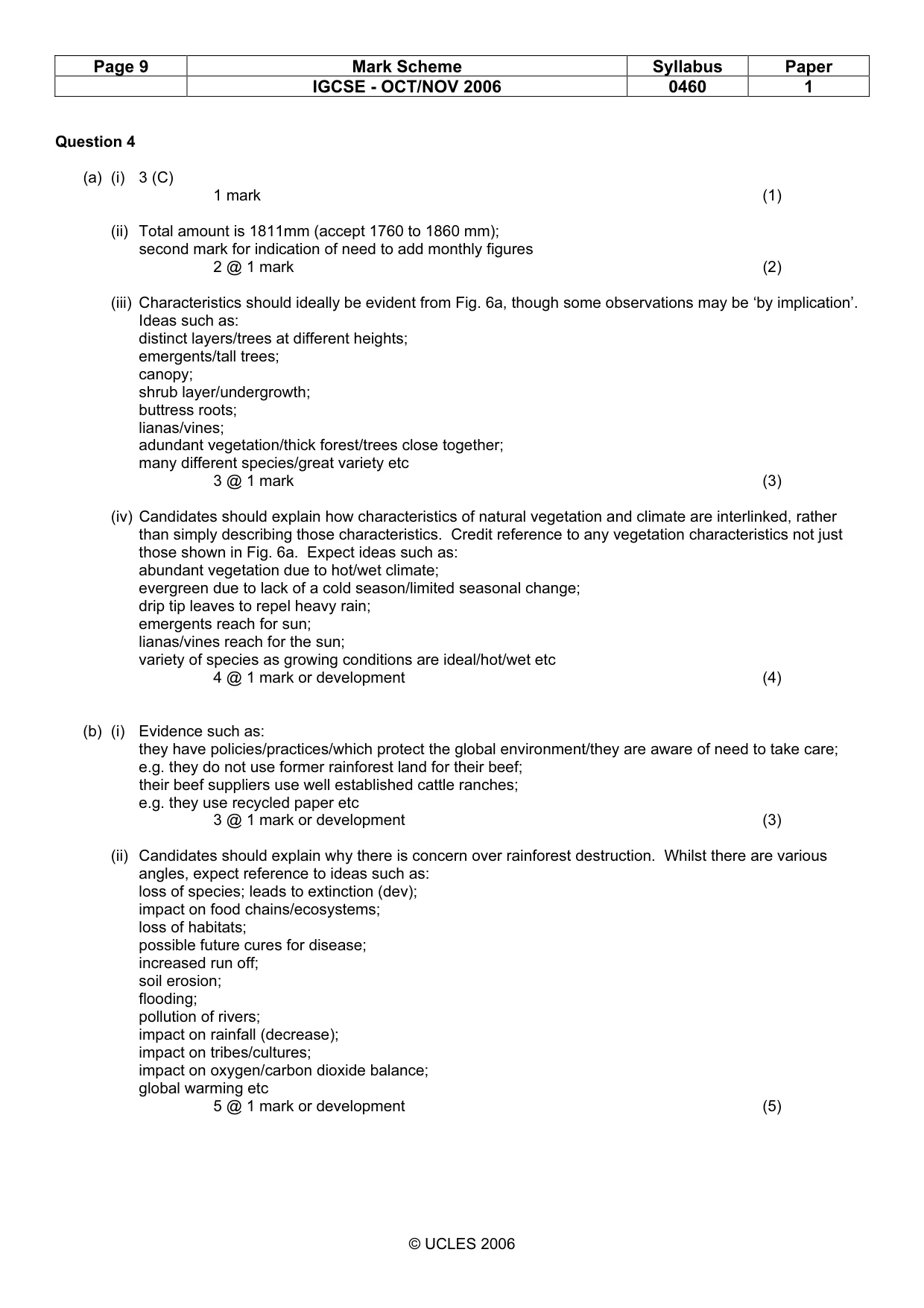 Mark scheme, page 9 of 14