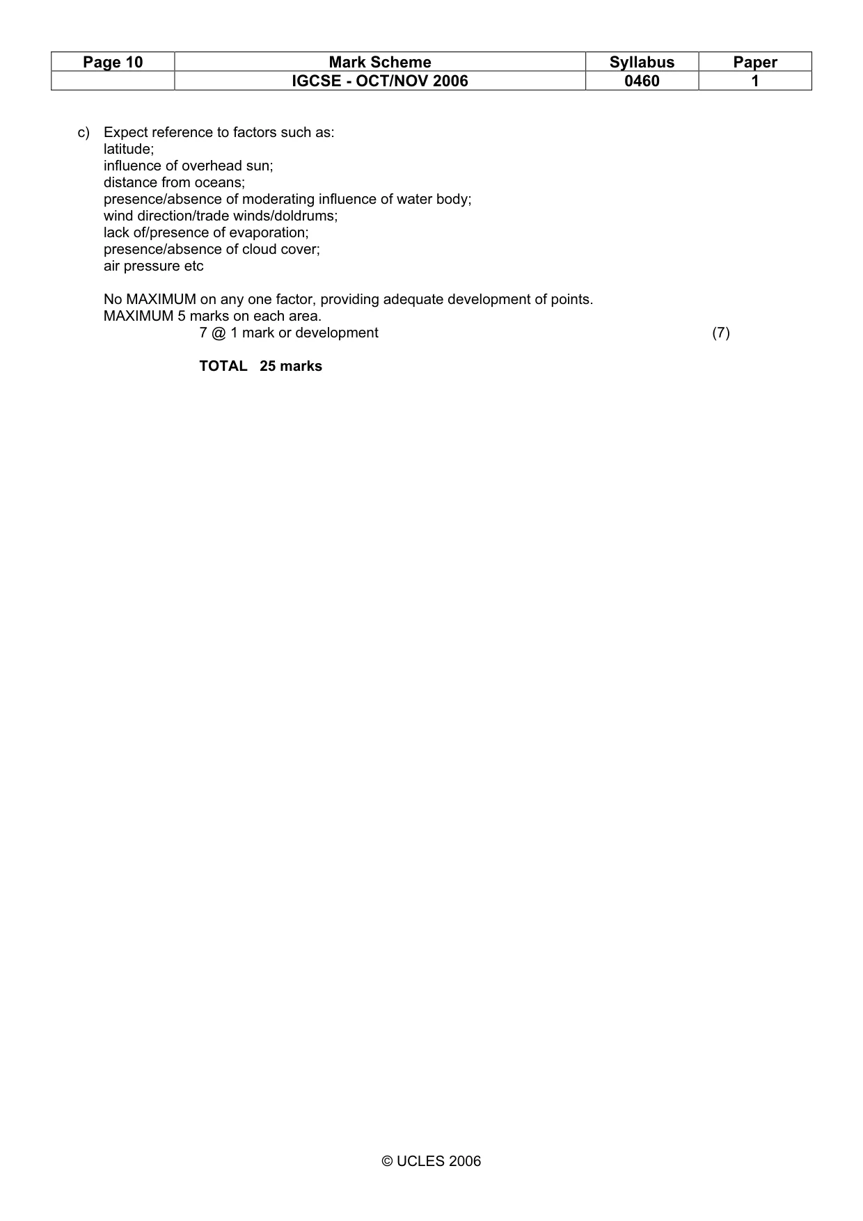 Mark scheme, page 10 of 14